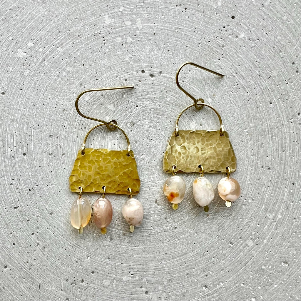 Achat Tropfen Statement Ohrringe - Ohrring - Gudbling