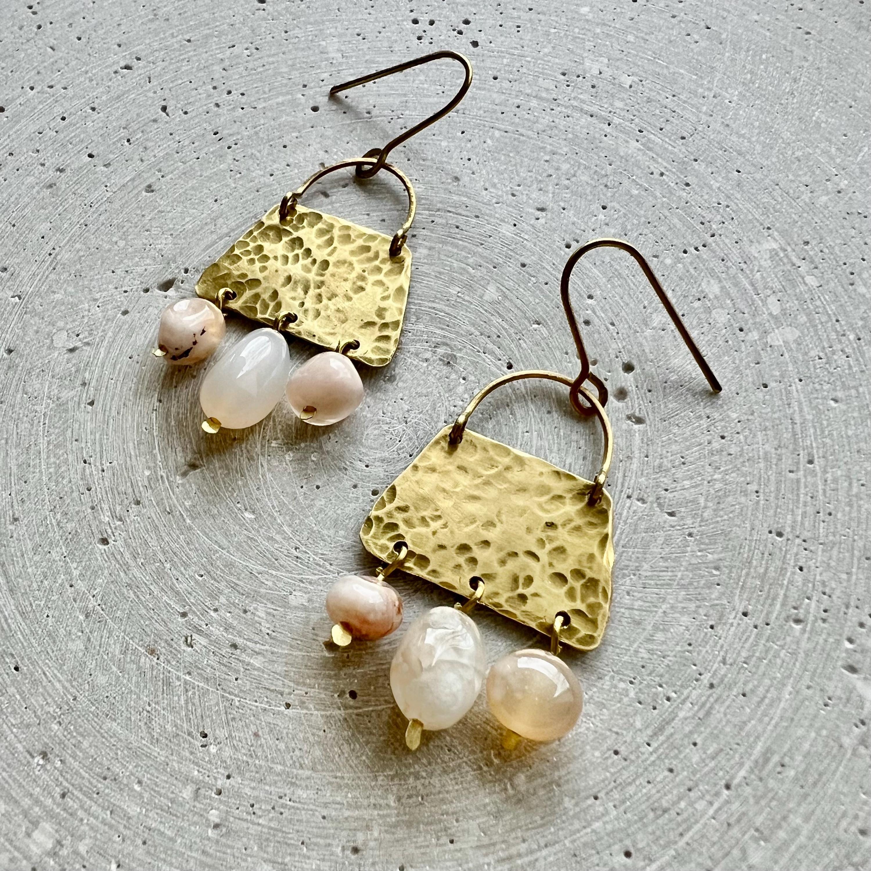 Achat Tropfen Statement Ohrringe - Ohrring - Gudbling
