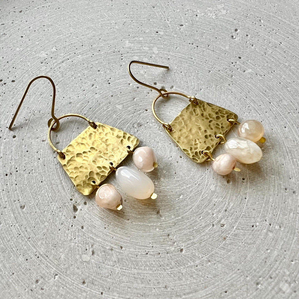 Achat Tropfen Statement Ohrringe - Ohrring - Gudbling