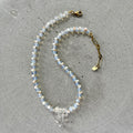 Bergkristall und Opalit Collier - Halskette - Gudbling