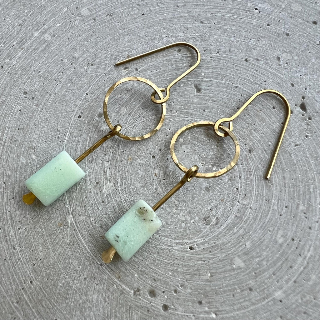 Chrysopras Kreis Ohrringe - Ohrring - Gudbling