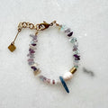 Fluorit Armband mit Süßwasserperle und Kyanit - Schmuck - Gudbling