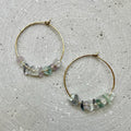 Fluorit Nuggets Hoop Ohrringe - Ohrring - Gudbling