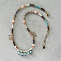 Gemischte Edelstein Perlen Boho Kette - Halskette - Gudbling