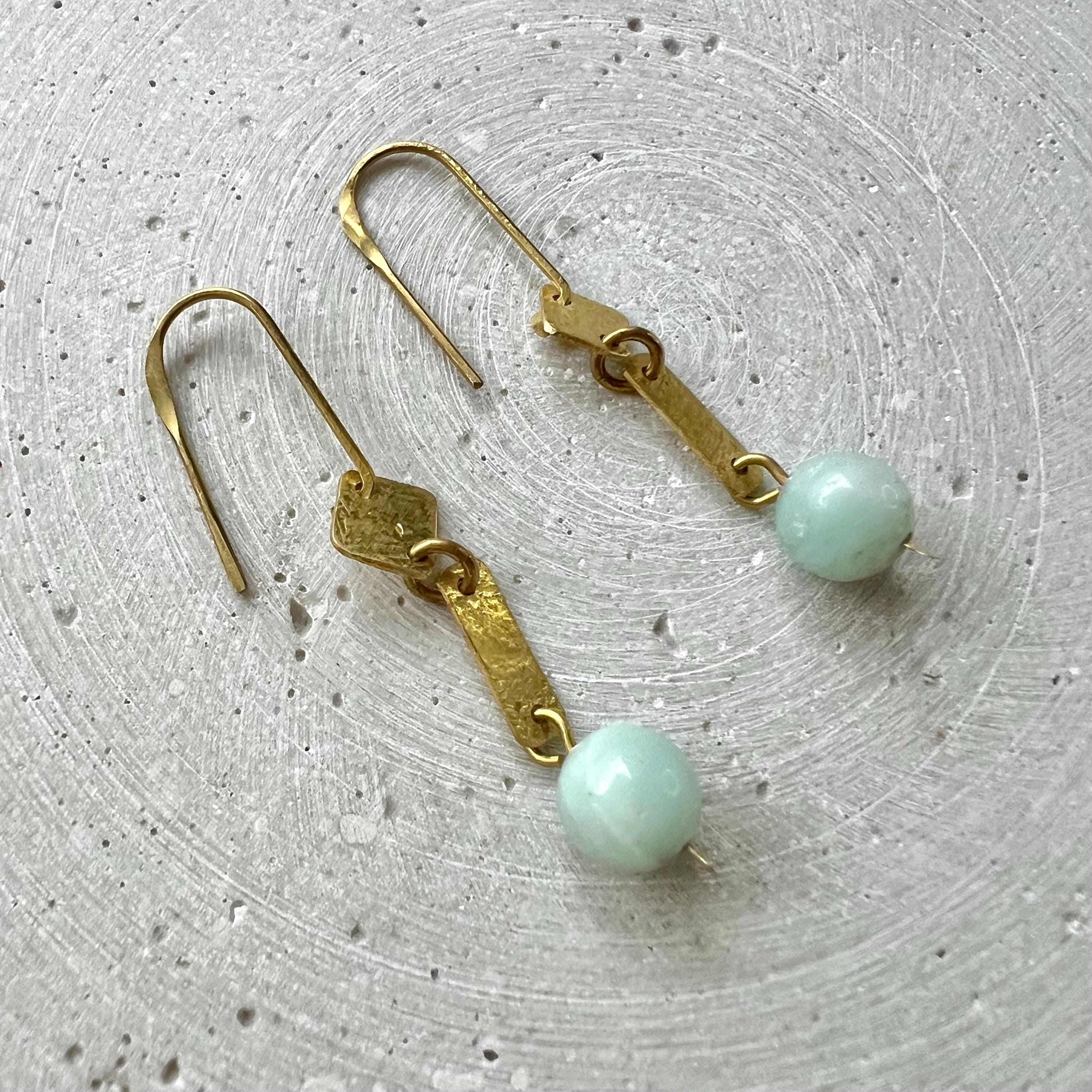Geometrische Amazonit Ohrhänger - Schmuck - Gudbling