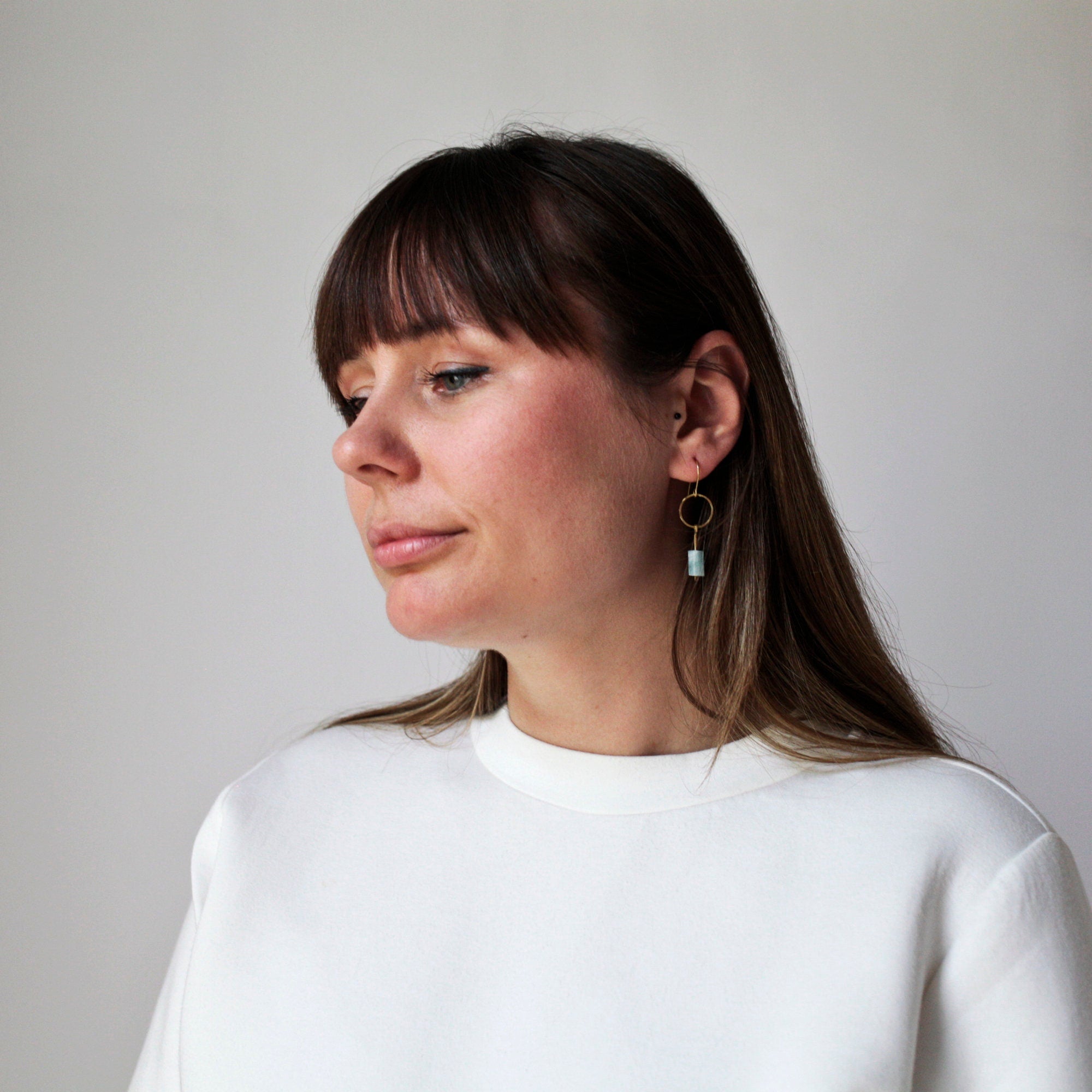 Geometrische Aquamarin Ohrringe - Schmuck - Gudbling