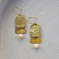 Geometrische Statement Ohrringe mit Süßwasserperlen - Schmuck - Gudbling