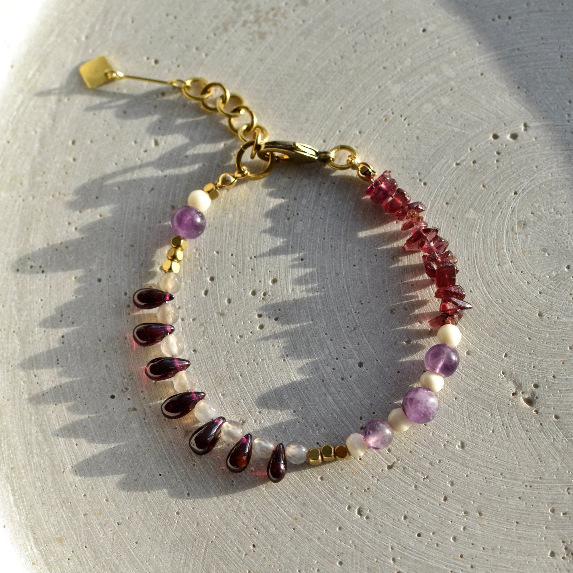 Granat Tropfen Armband - Armband - Gudbling