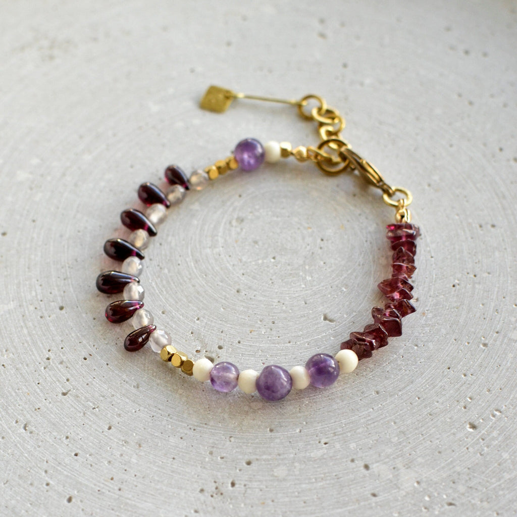 Granat Tropfen Armband - Armband - Gudbling