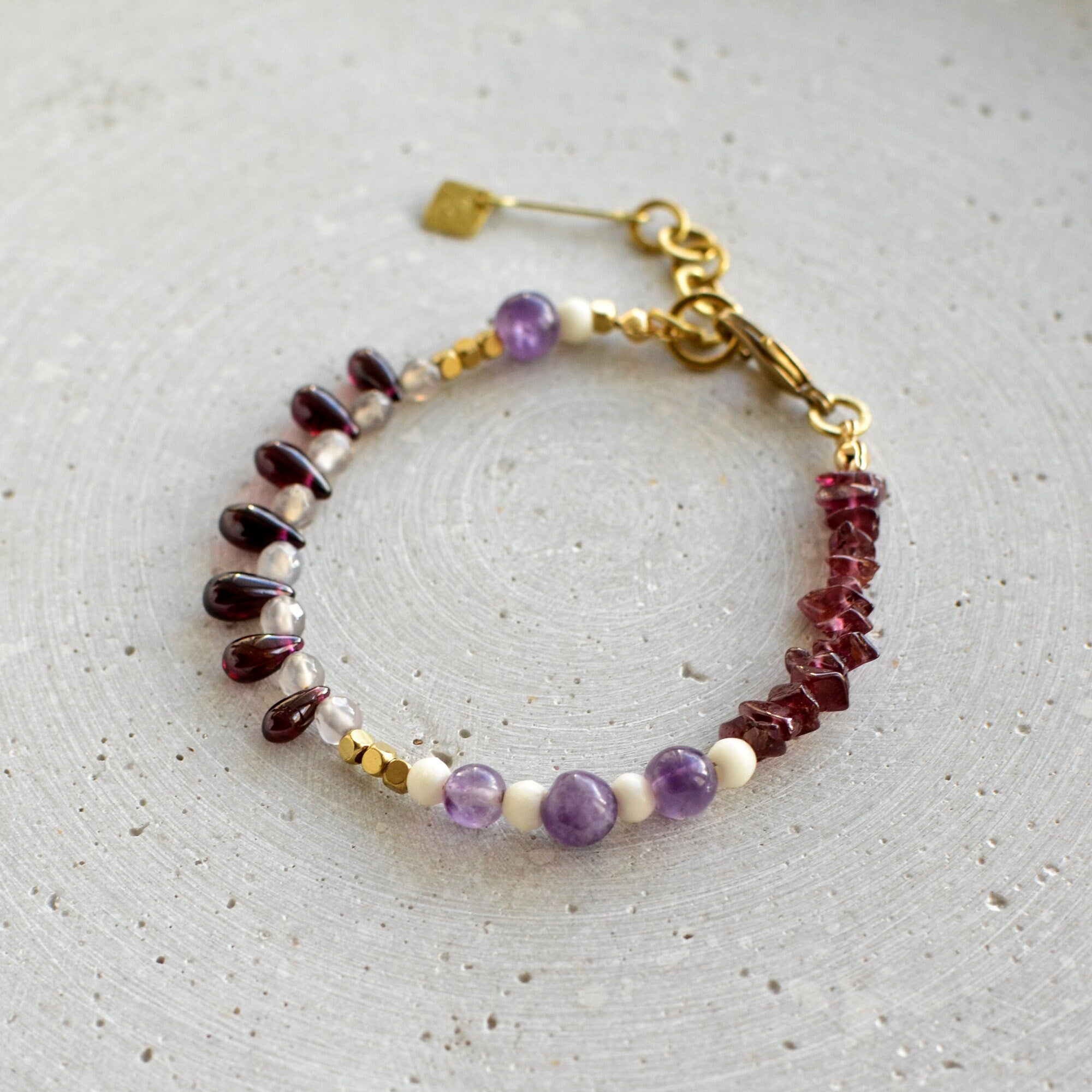 Granat Tropfen Armband - Armband - Gudbling