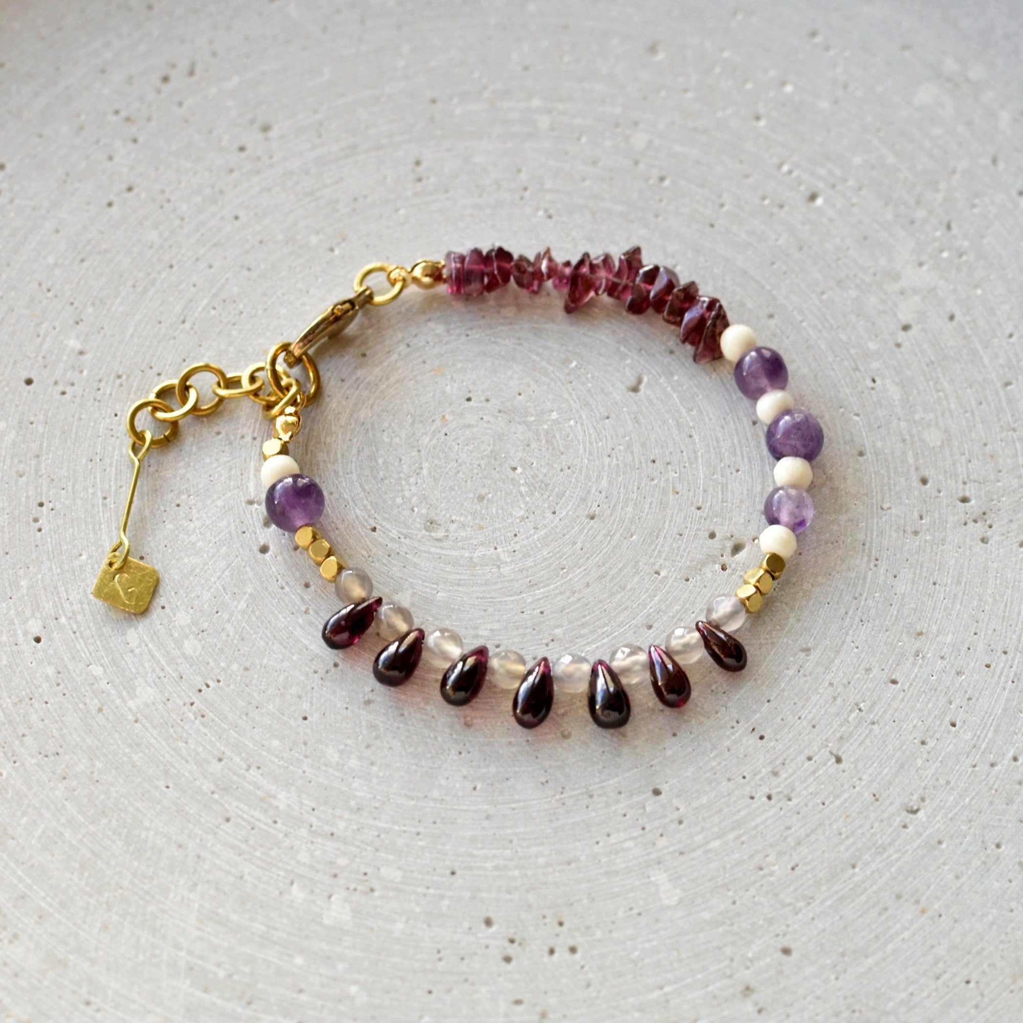 Granat Tropfen Armband - Armband - Gudbling