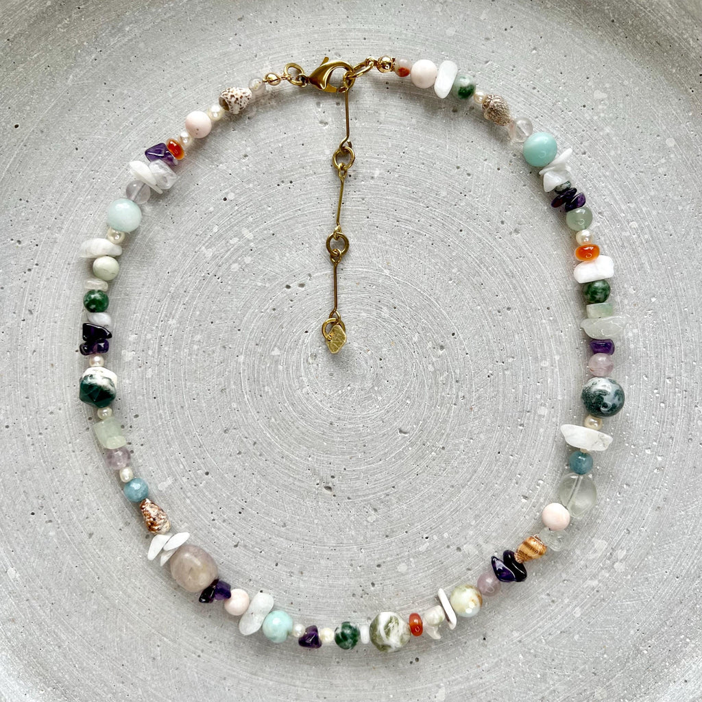Halbedelstein Mix Halskette - Schmuck - Gudbling