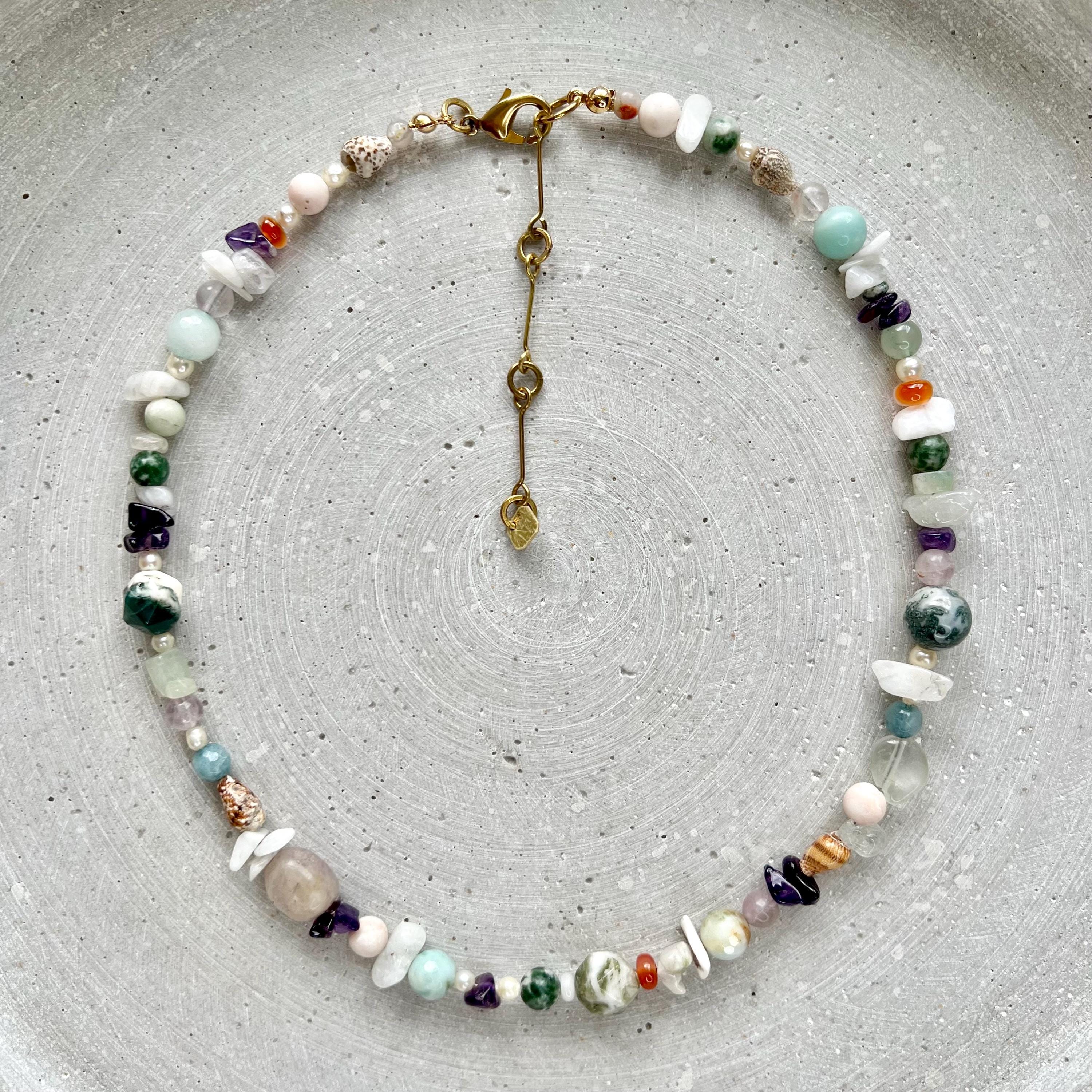 Halbedelstein Mix Halskette - Schmuck - Gudbling
