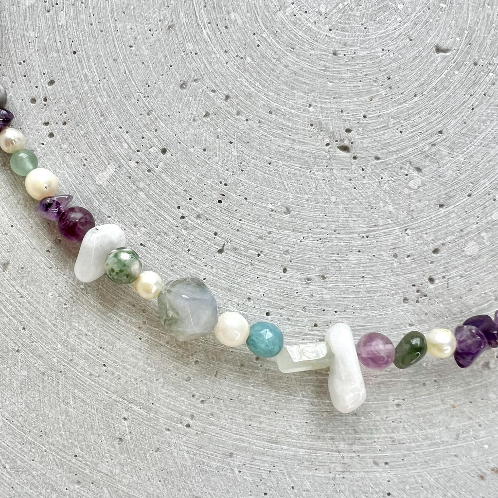 Halbedelstein Mix Halskette - Schmuck - Gudbling