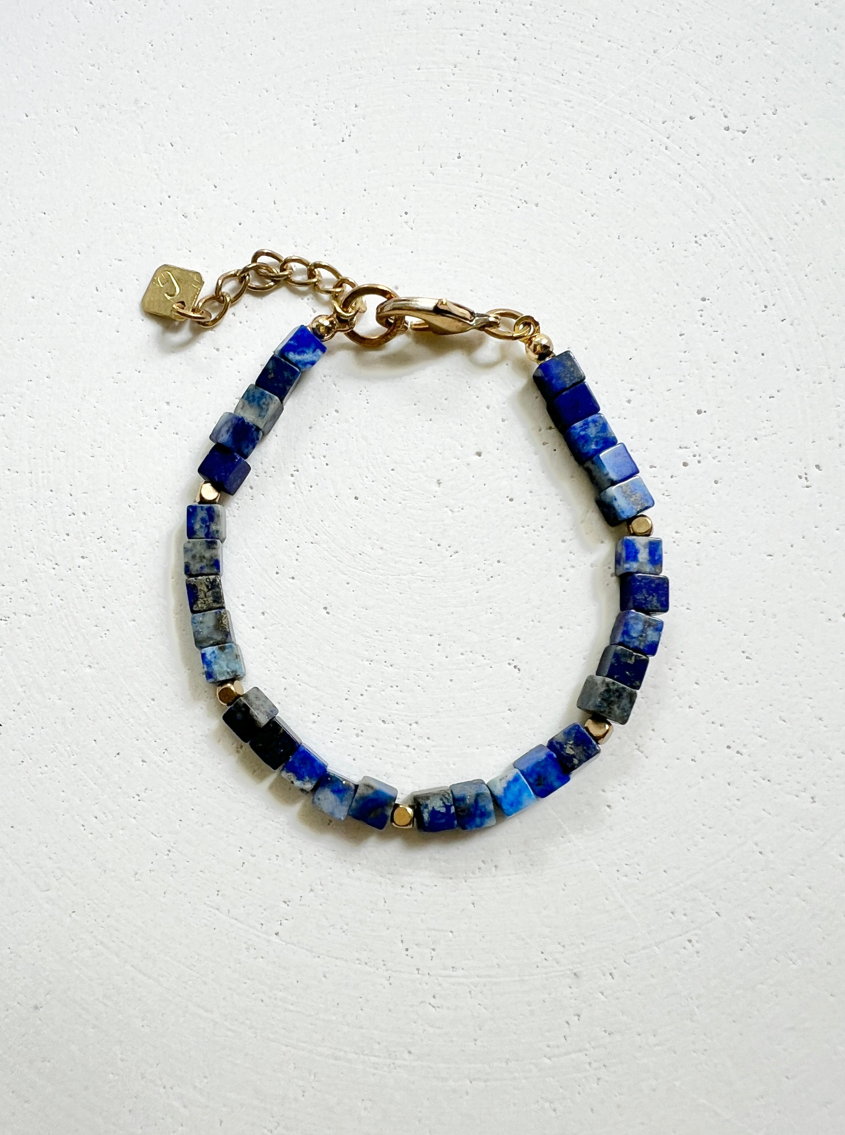 Lapislazuli Würfel Armband