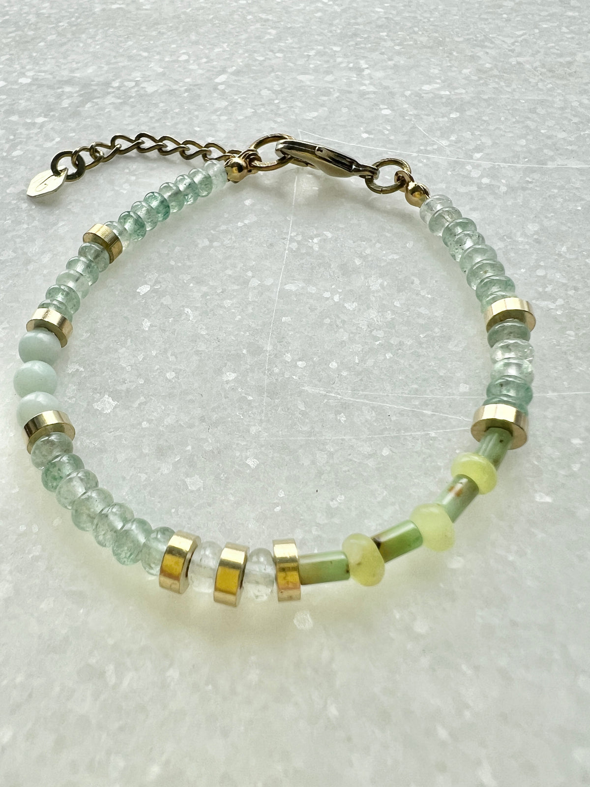 Grüner Erdbeerquarz Armband