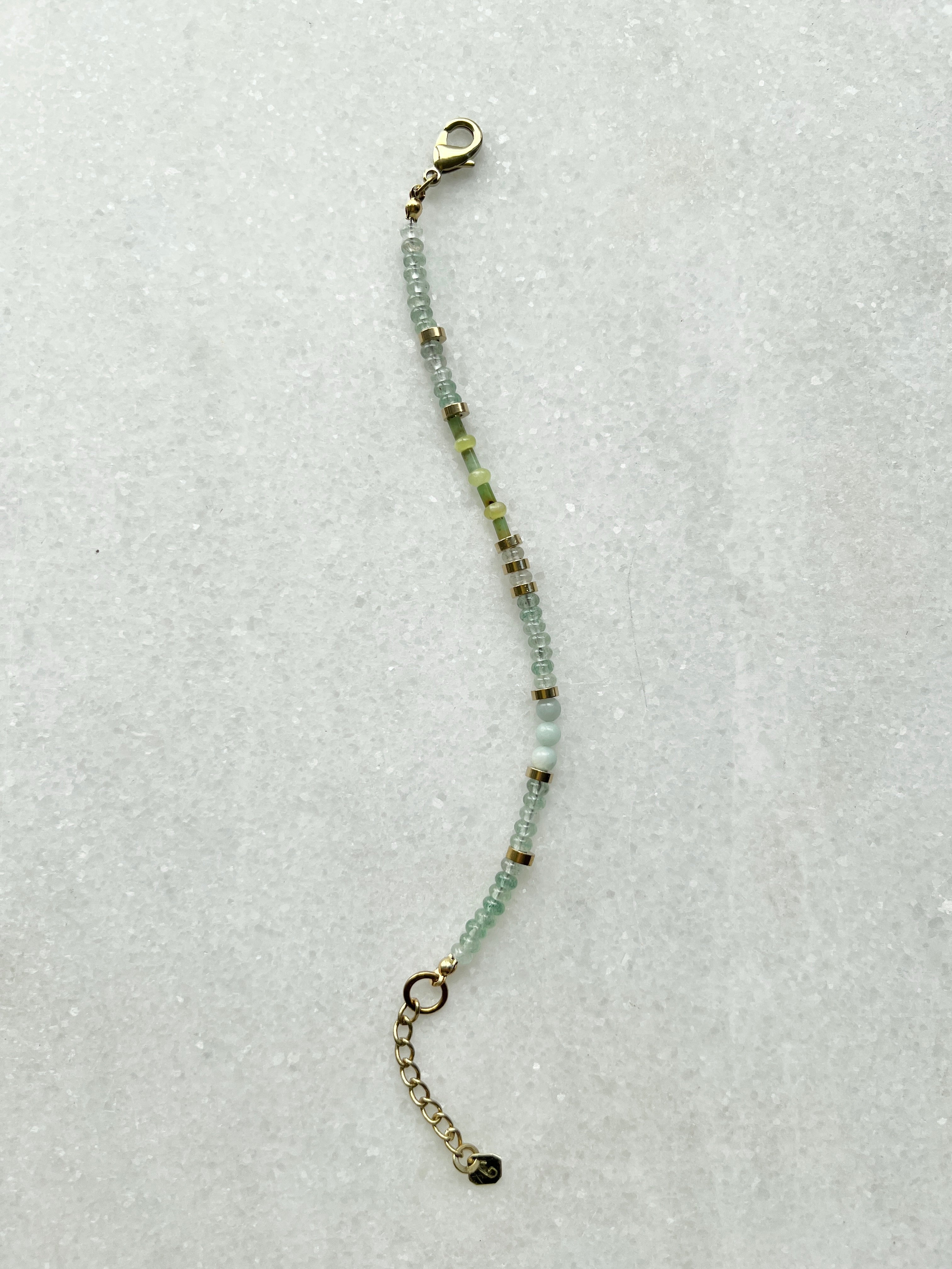 Grüner Erdbeerquarz Armband