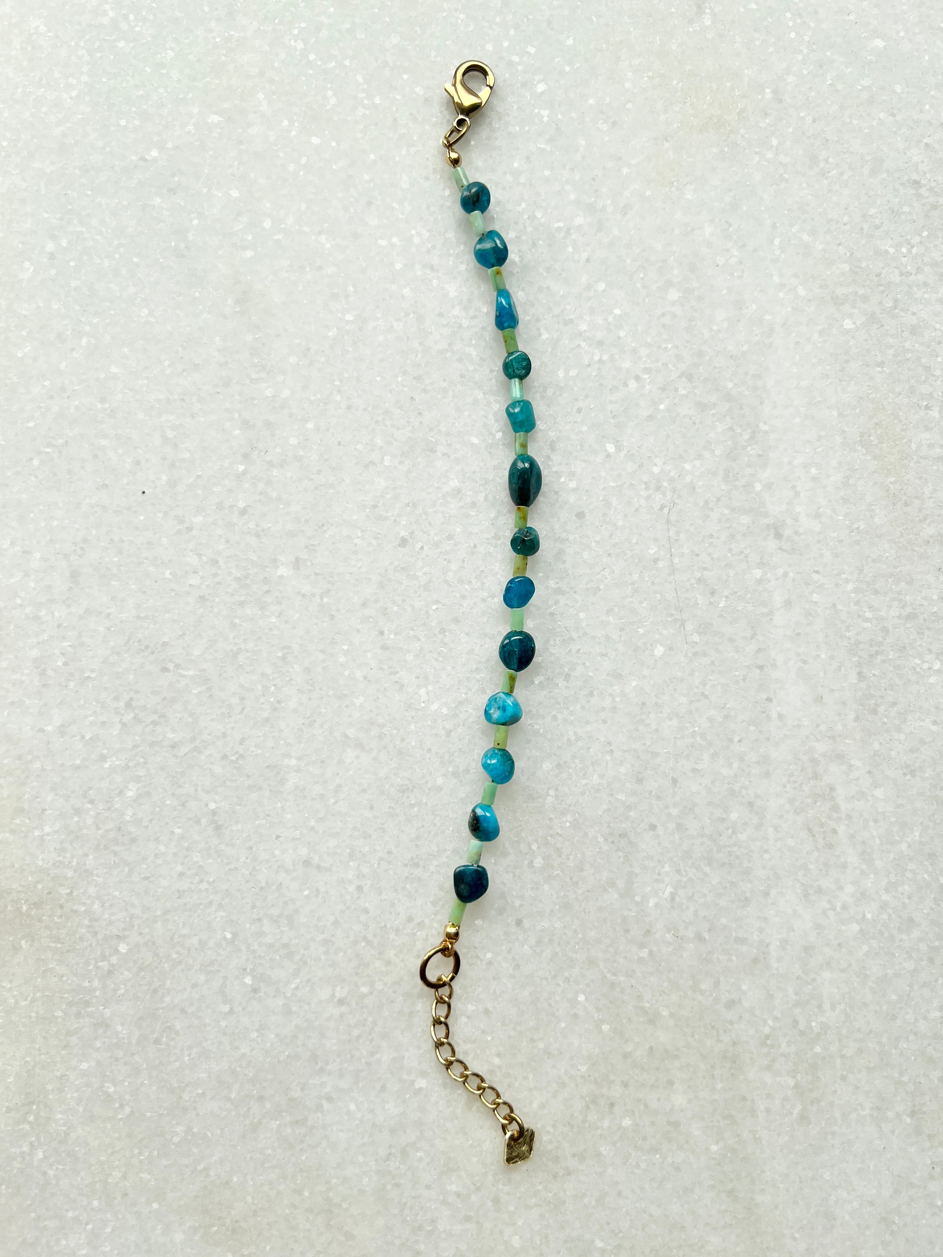 Unakite and Amazonite bracelet