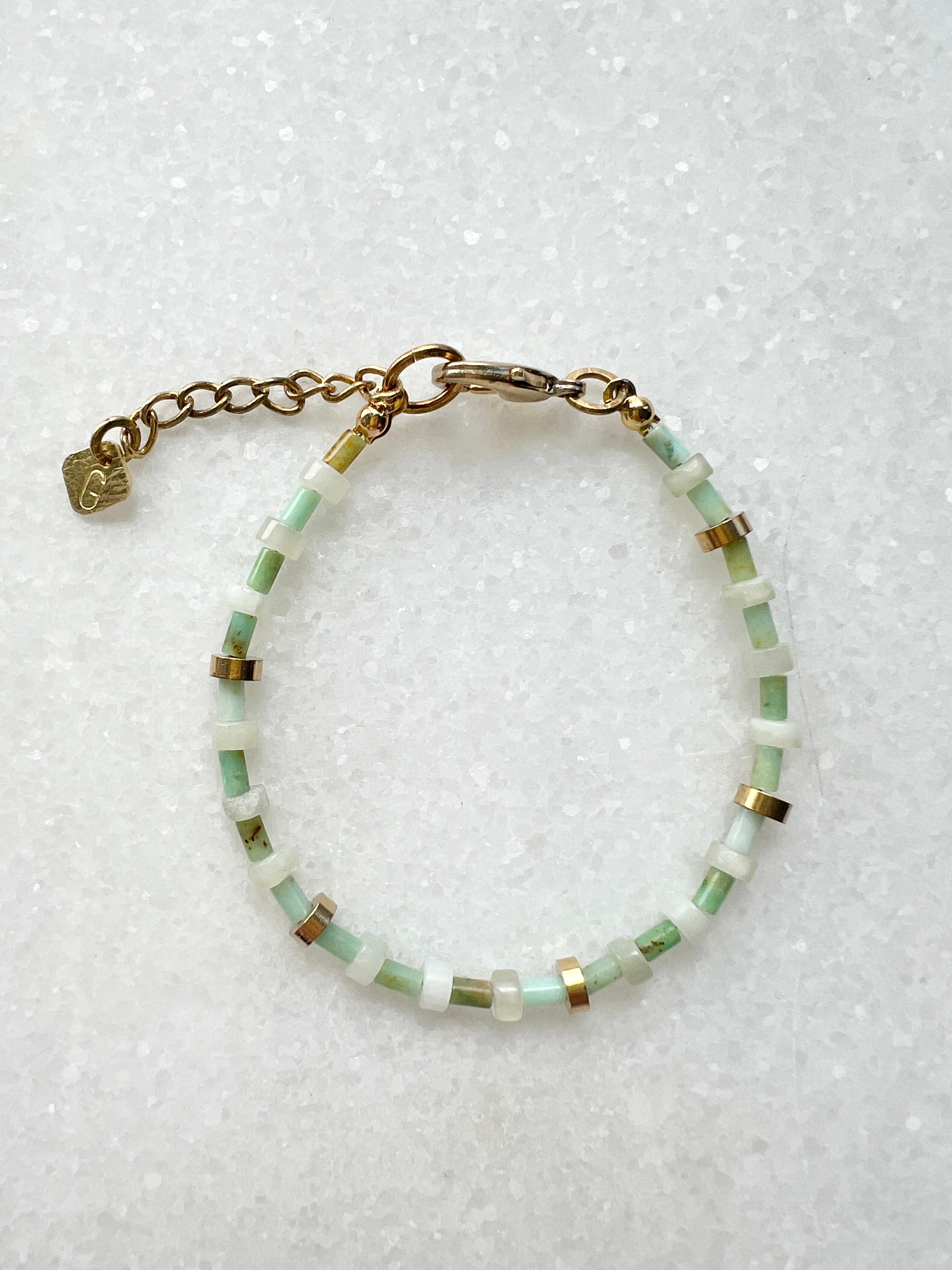 Jade und Chrysopras Freundschaftsarmband