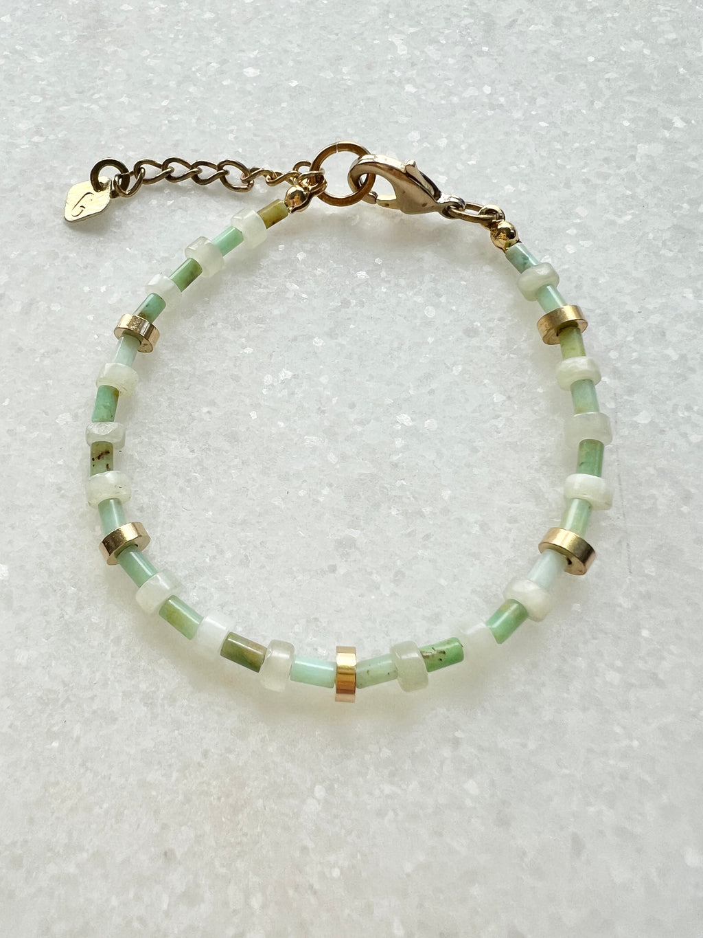 Jade und Chrysopras Freundschaftsarmband