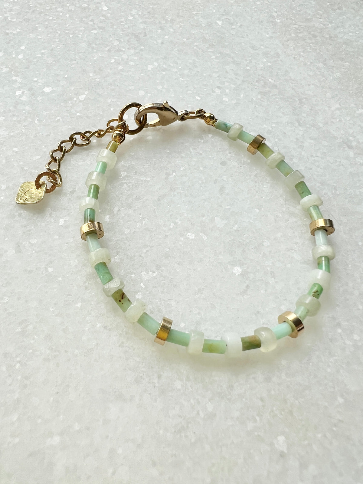 Jade und Chrysopras Freundschaftsarmband