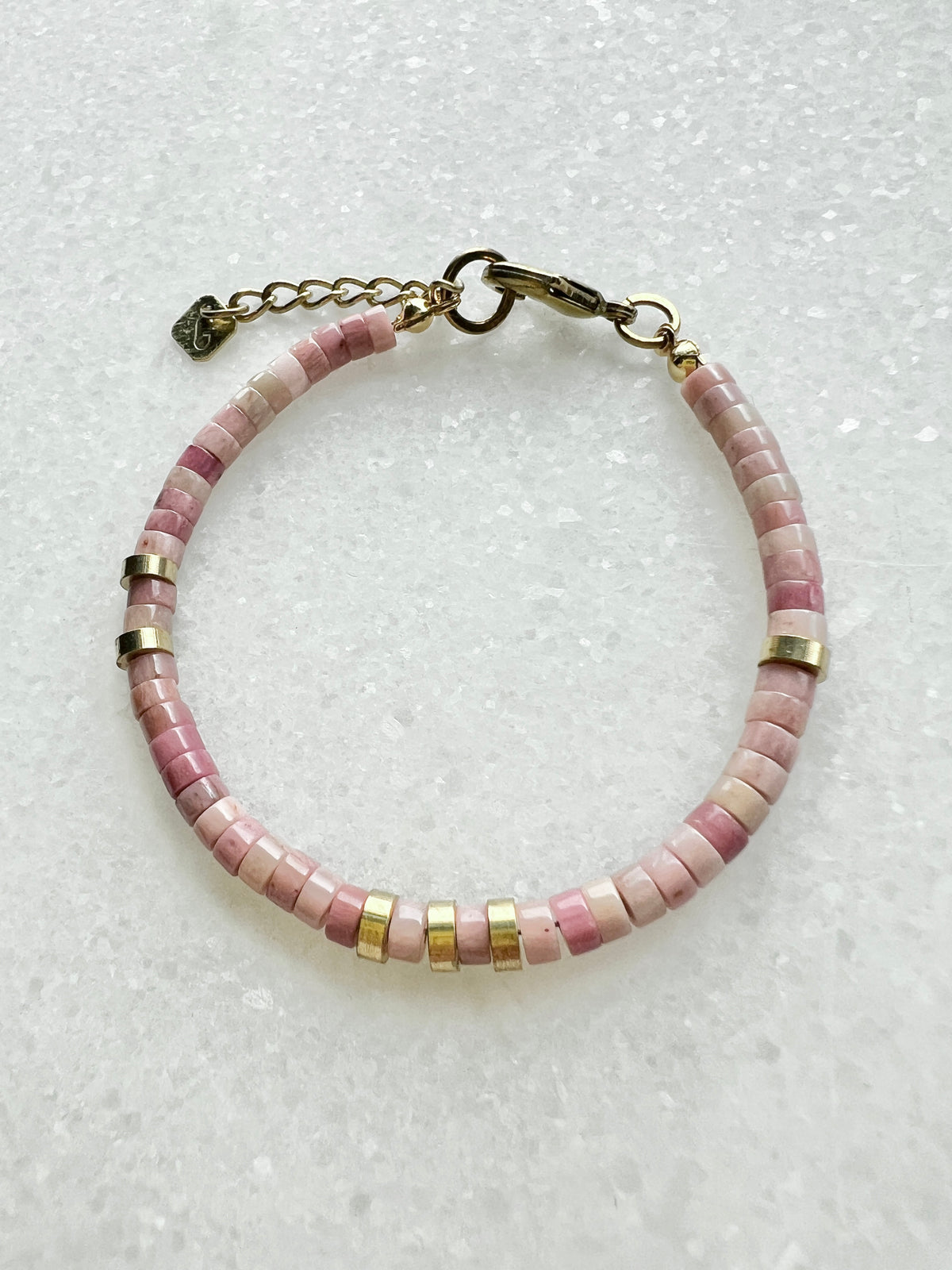 Rhodochrosit Heishi Armband