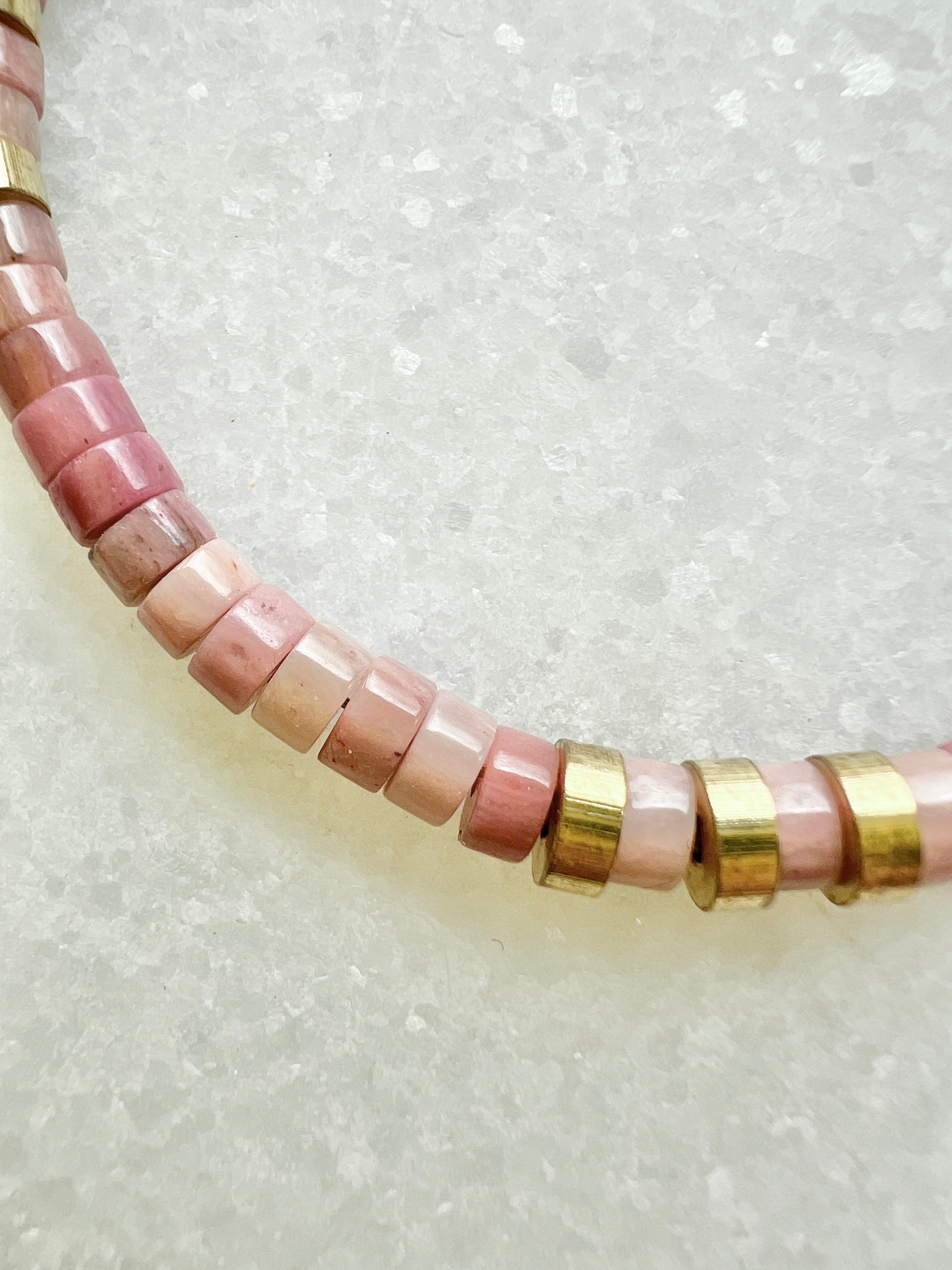 Rhodochrosit Heishi Armband
