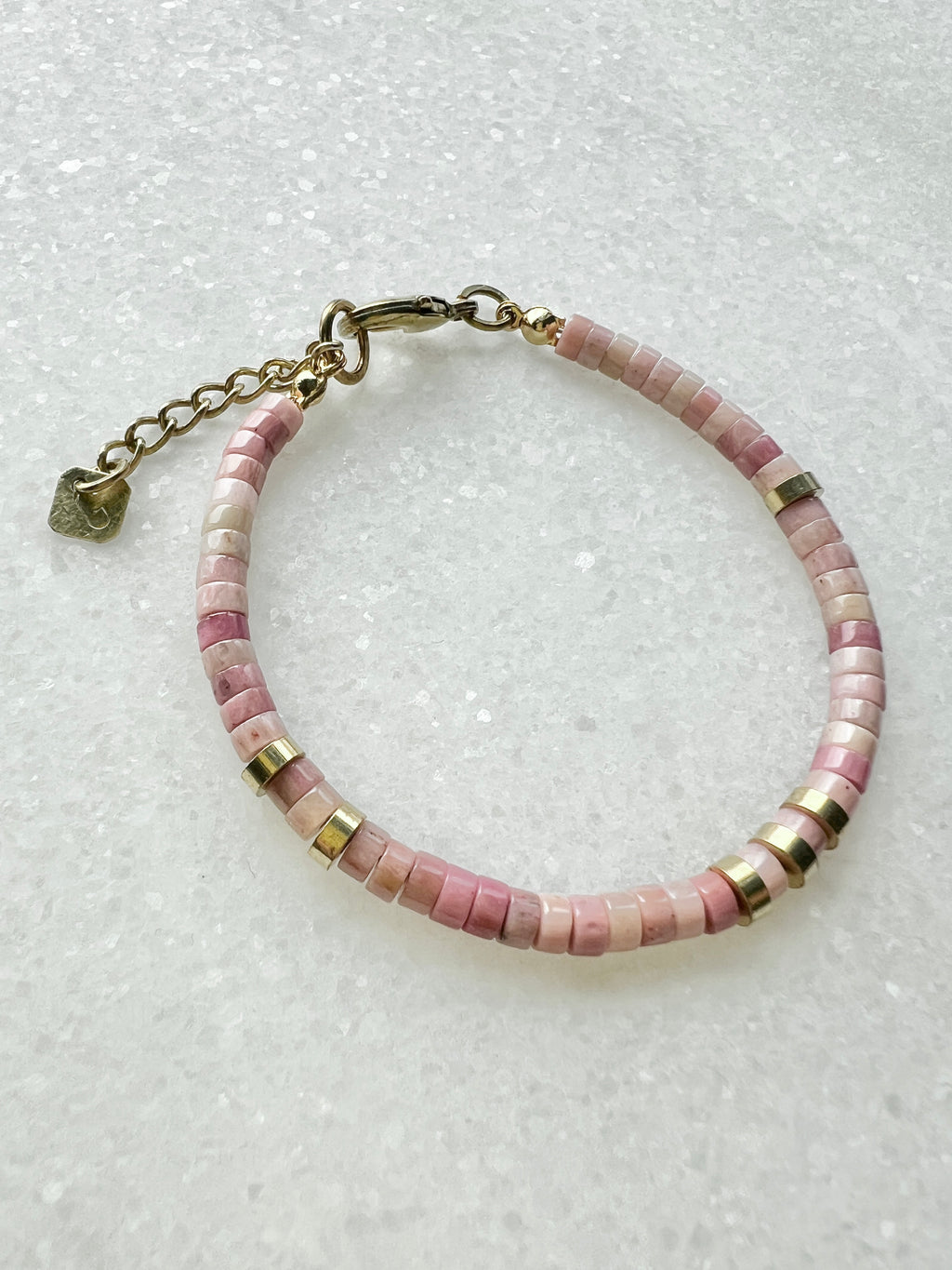 Rhodochrosit Heishi Armband