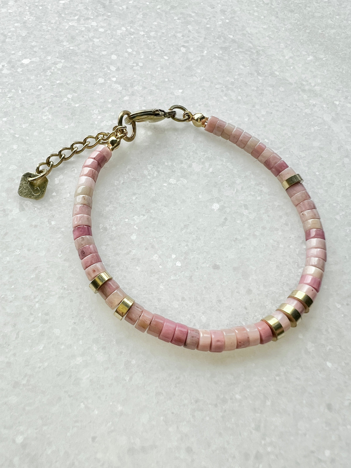Rhodochrosit Heishi Armband