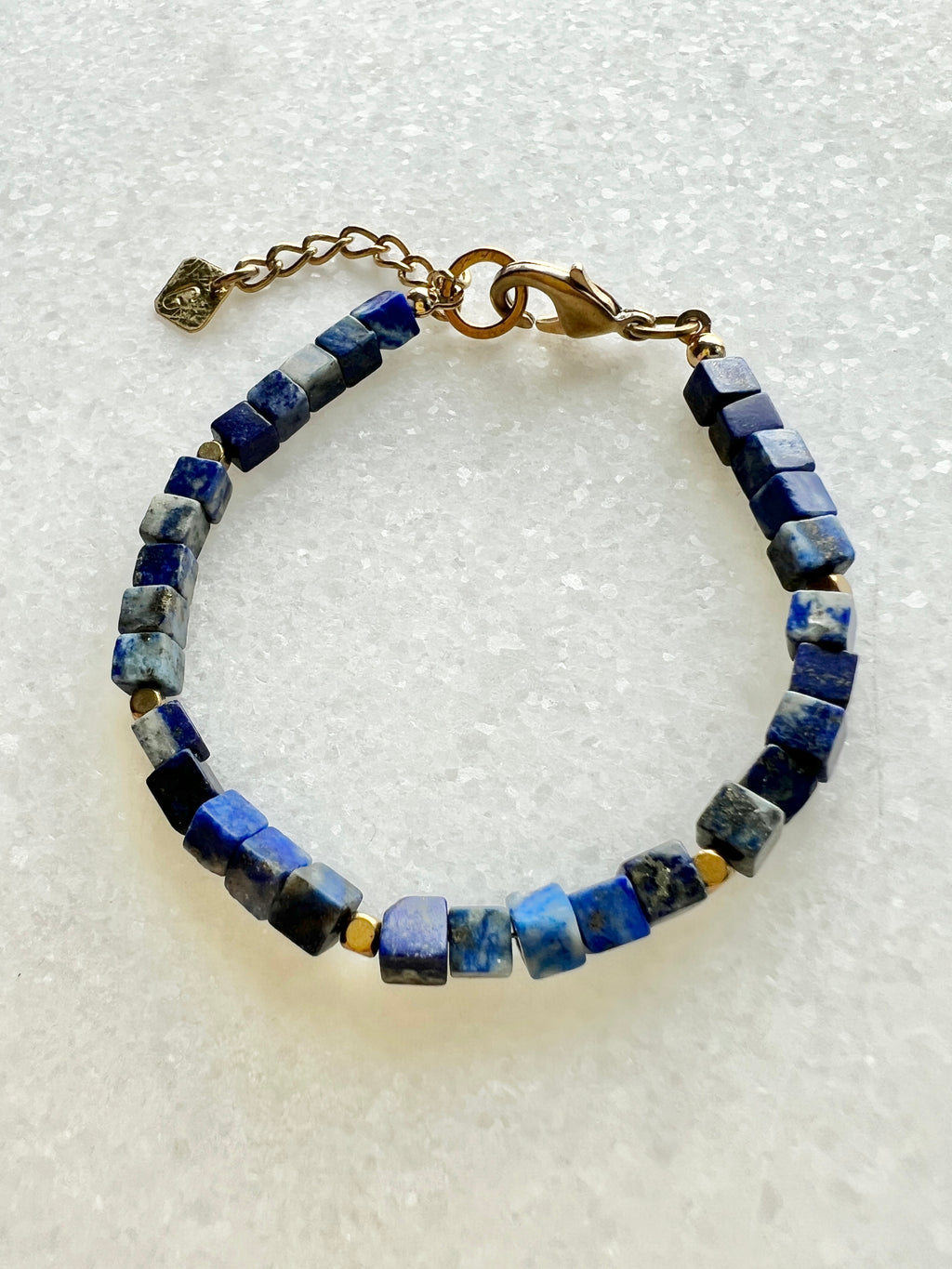 Lapislazuli Würfel Armband