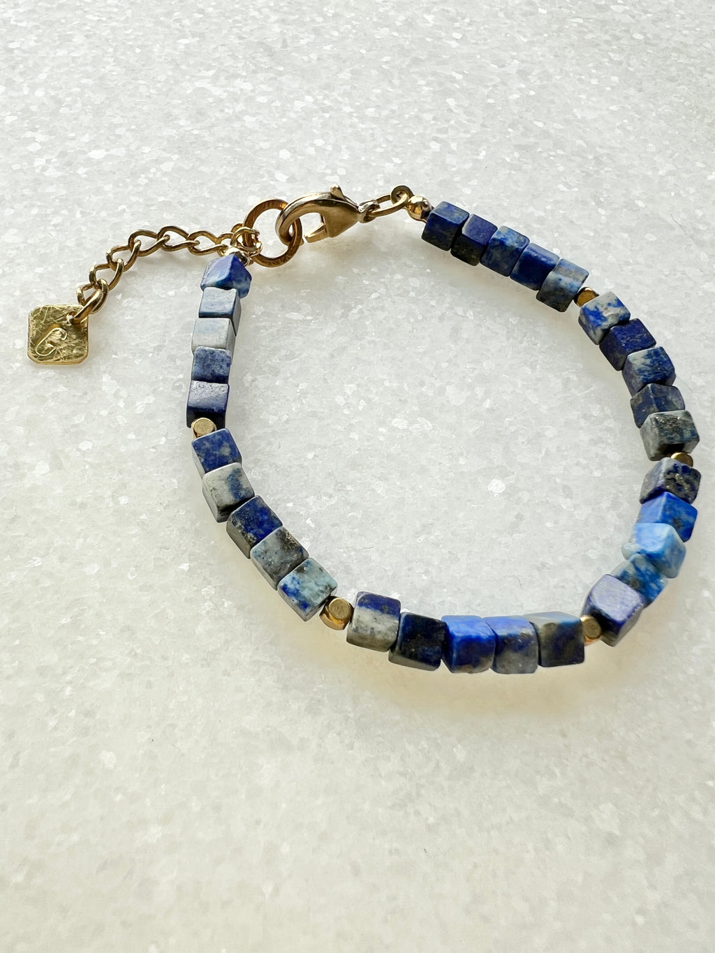 Lapislazuli Würfel Armband