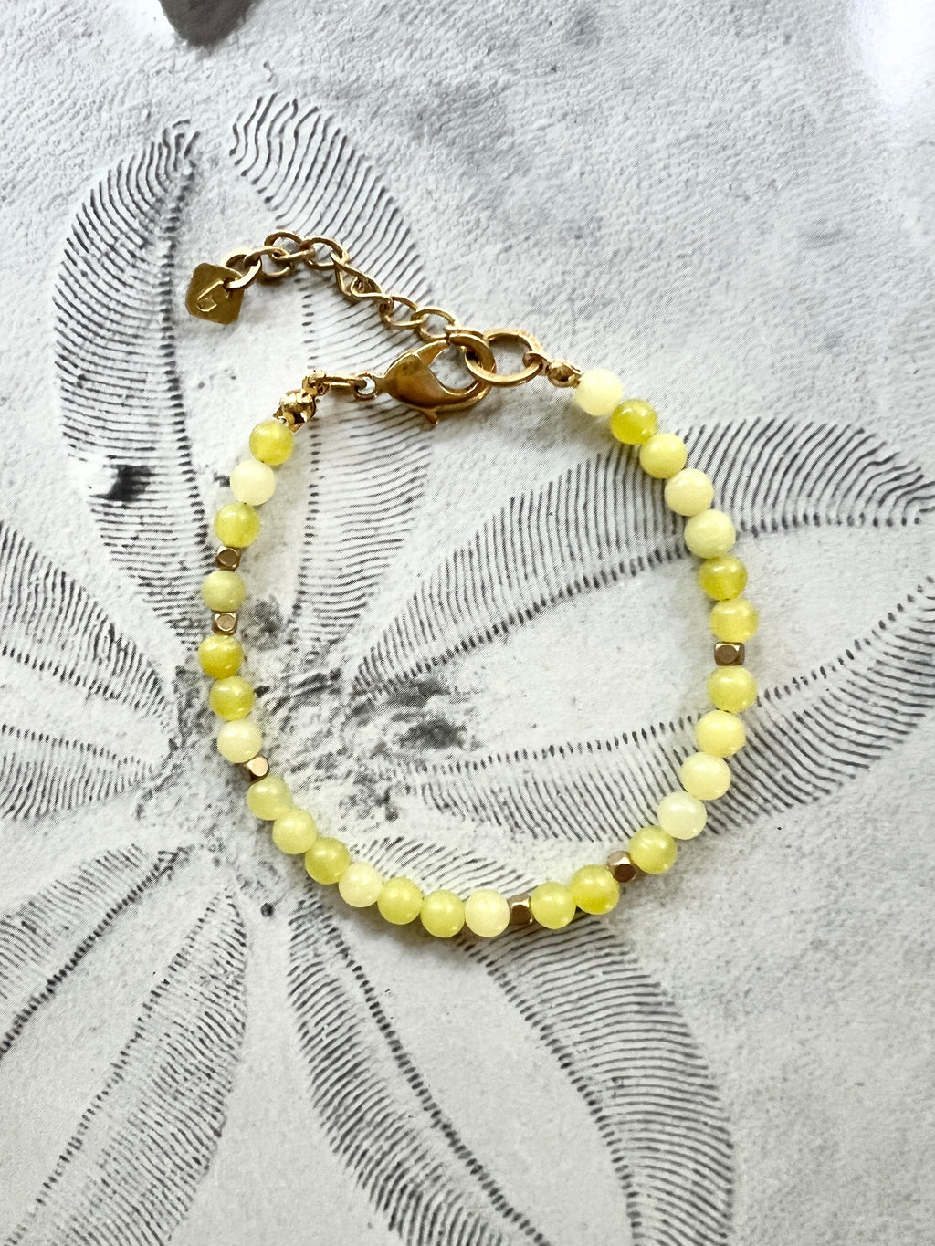 Zitronen Jade Armband