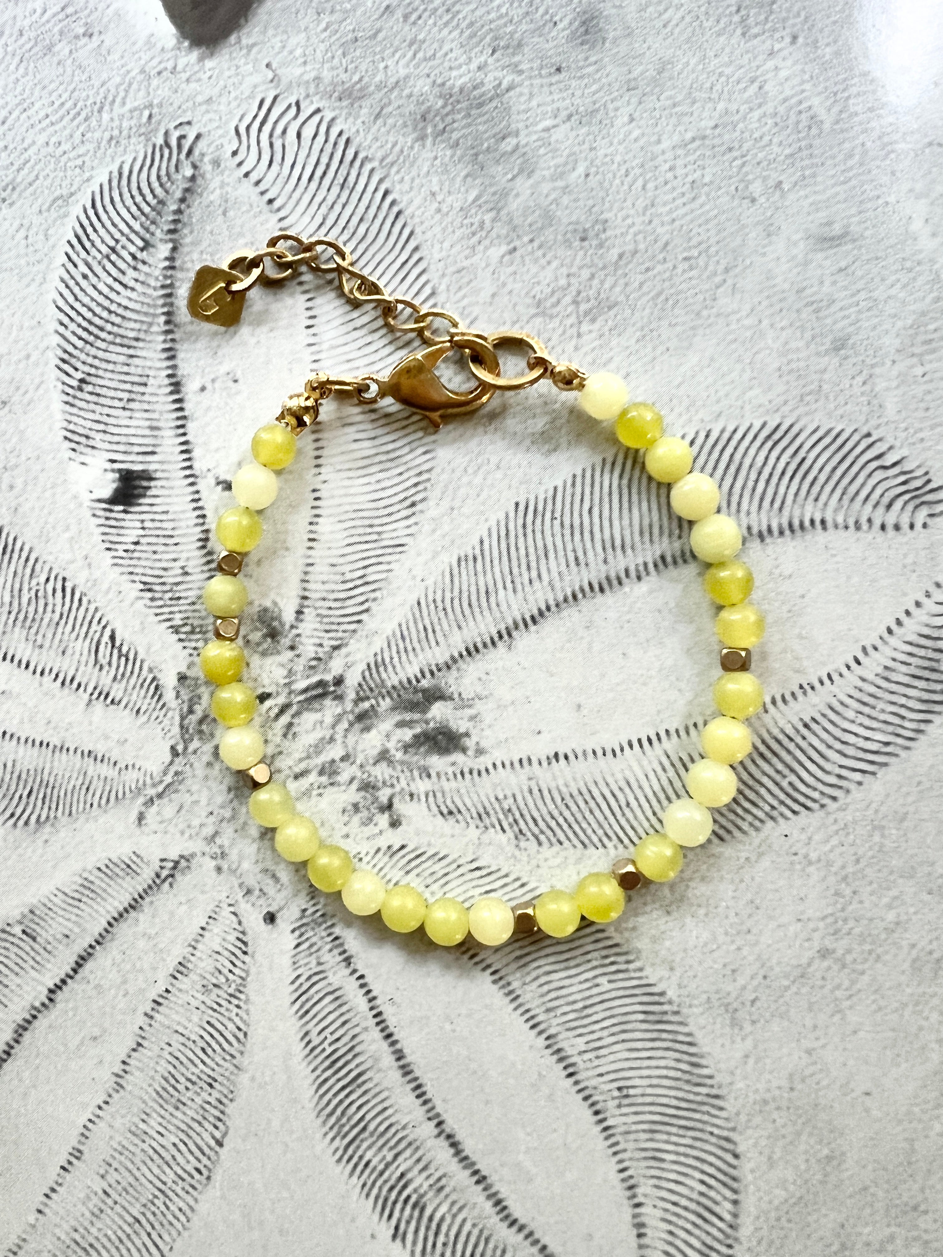 Zitronen Jade Armband
