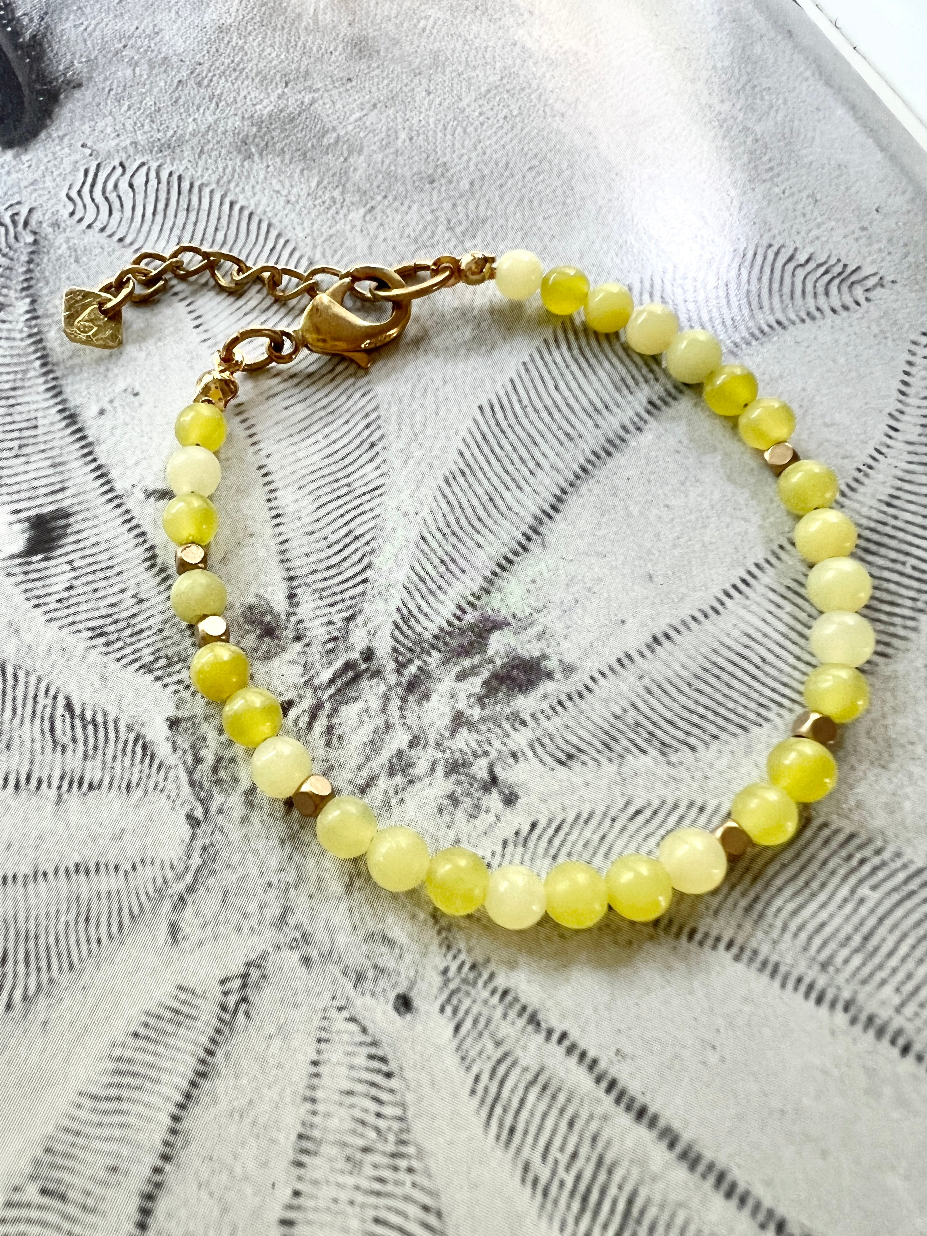 Zitronen Jade Armband