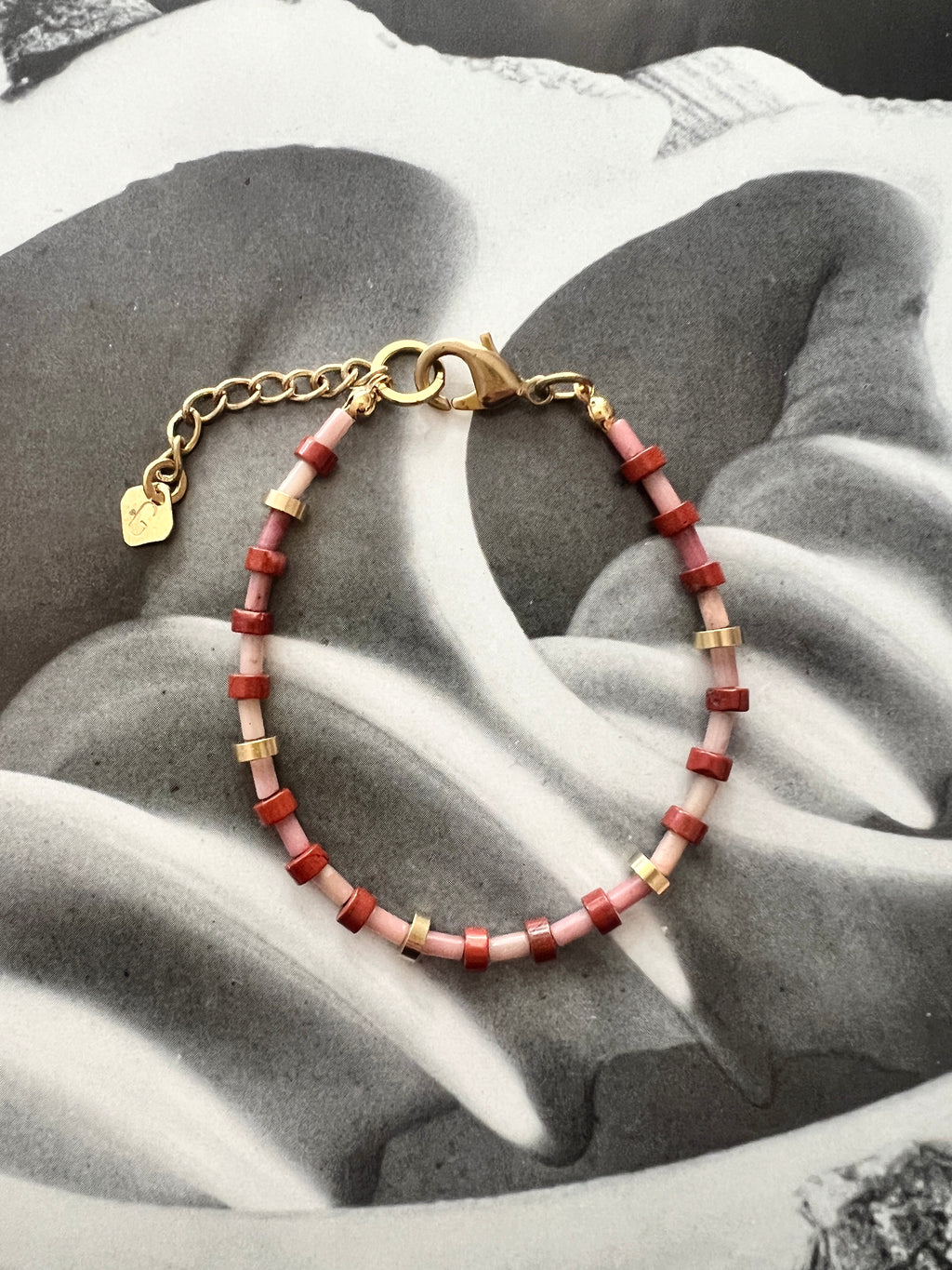 Unakite and Amazonite bracelet
