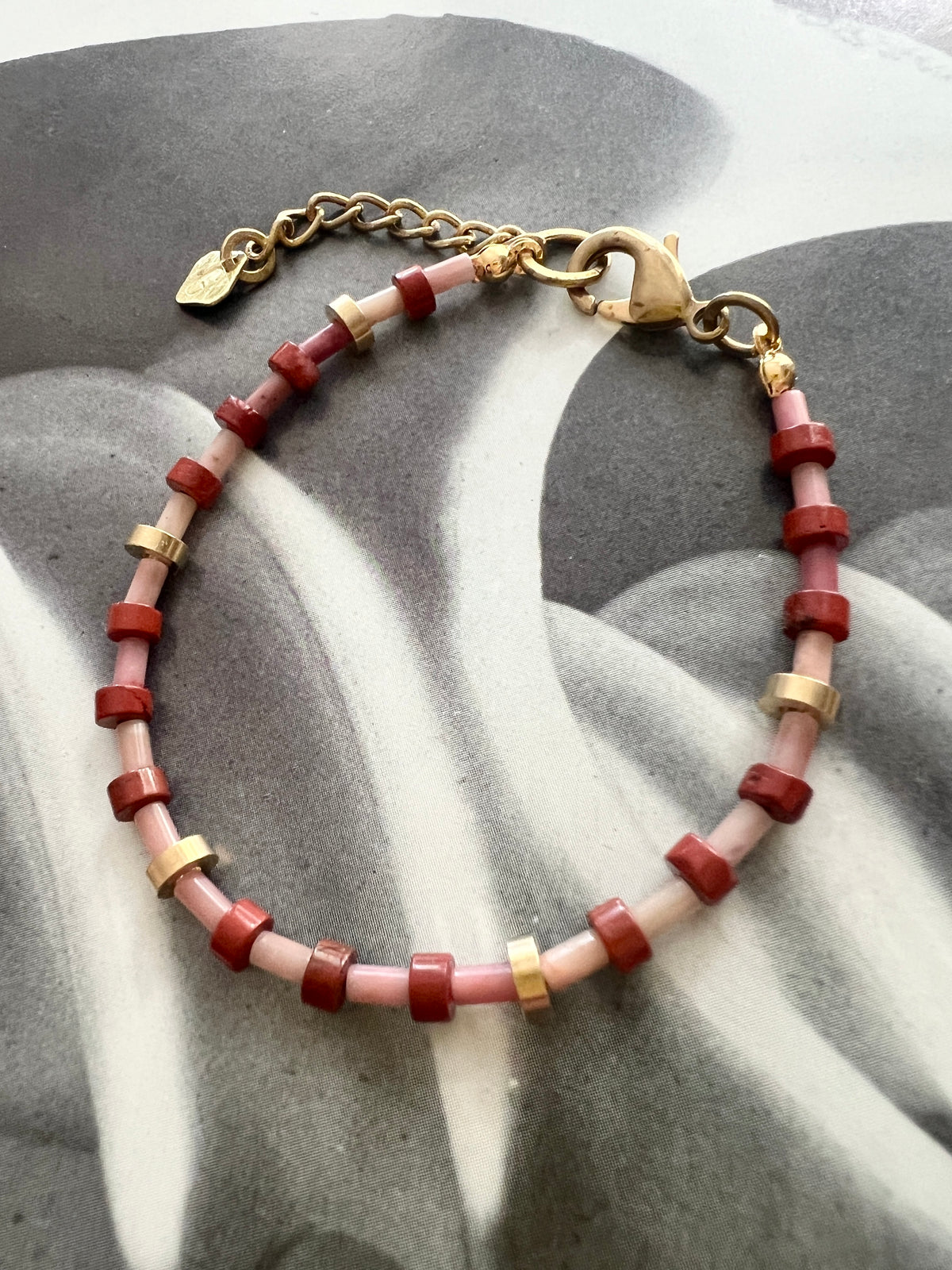 Unakite and Amazonite bracelet