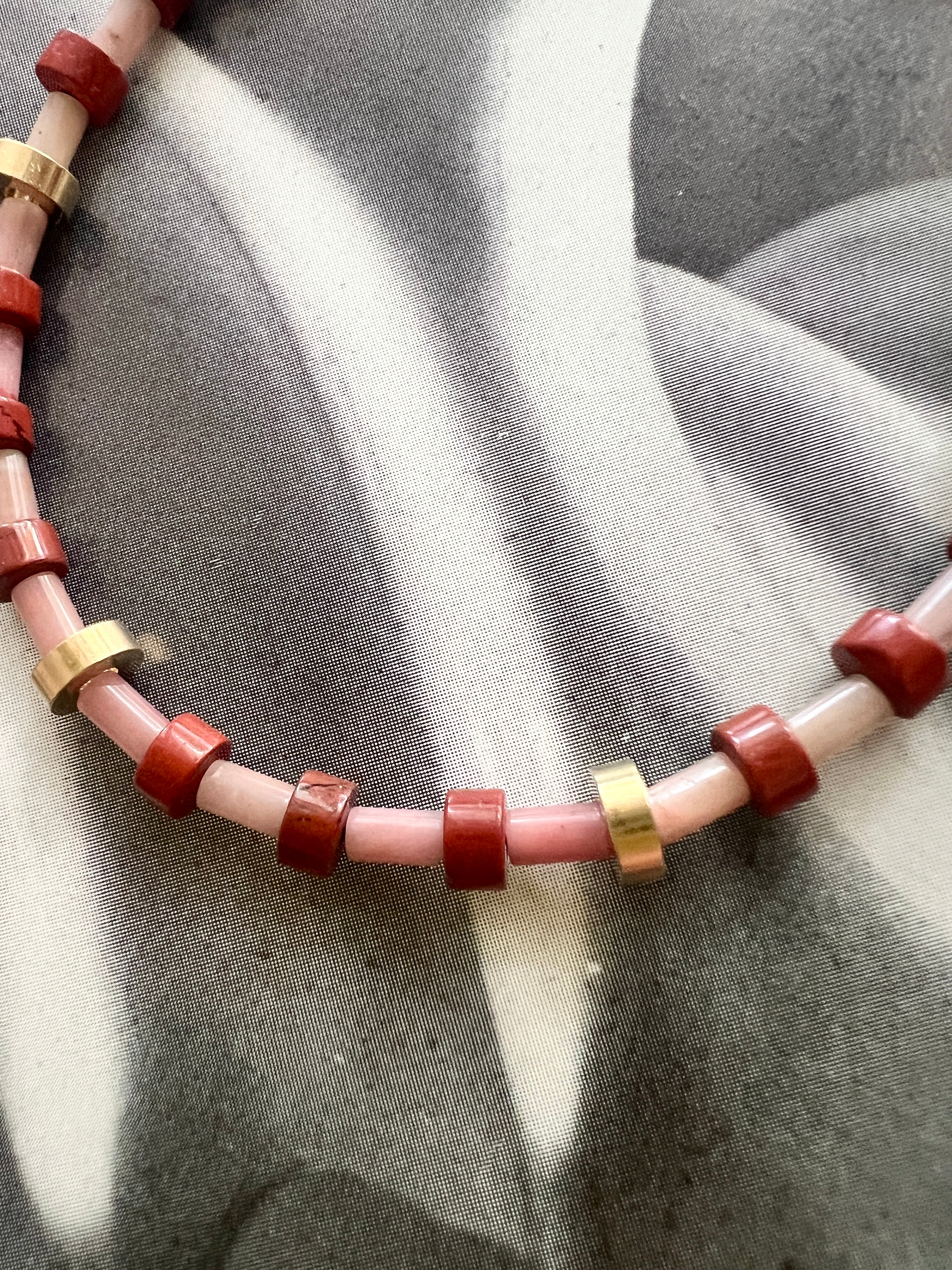 Unakite and Amazonite bracelet
