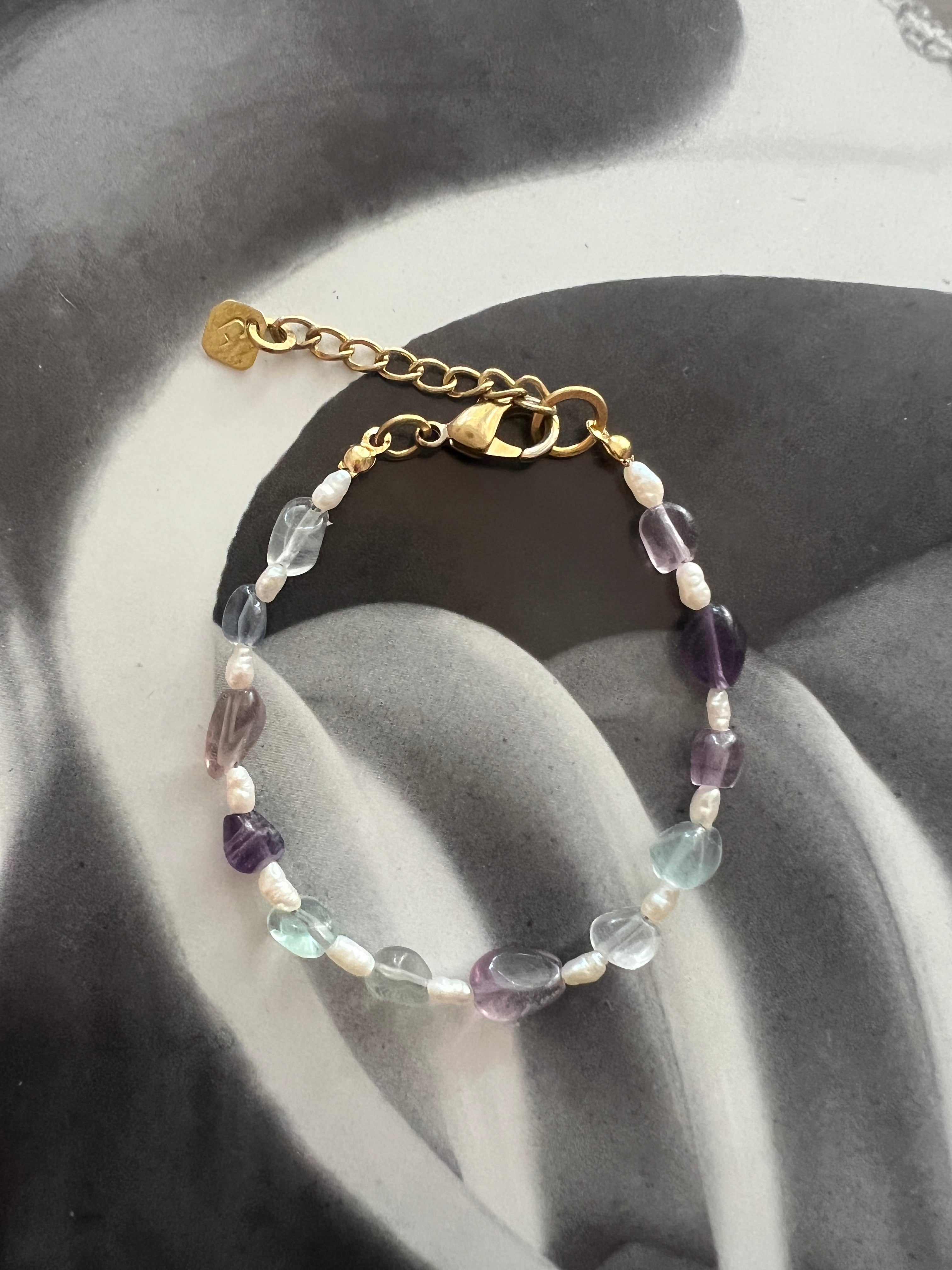 Unakite and Amazonite bracelet