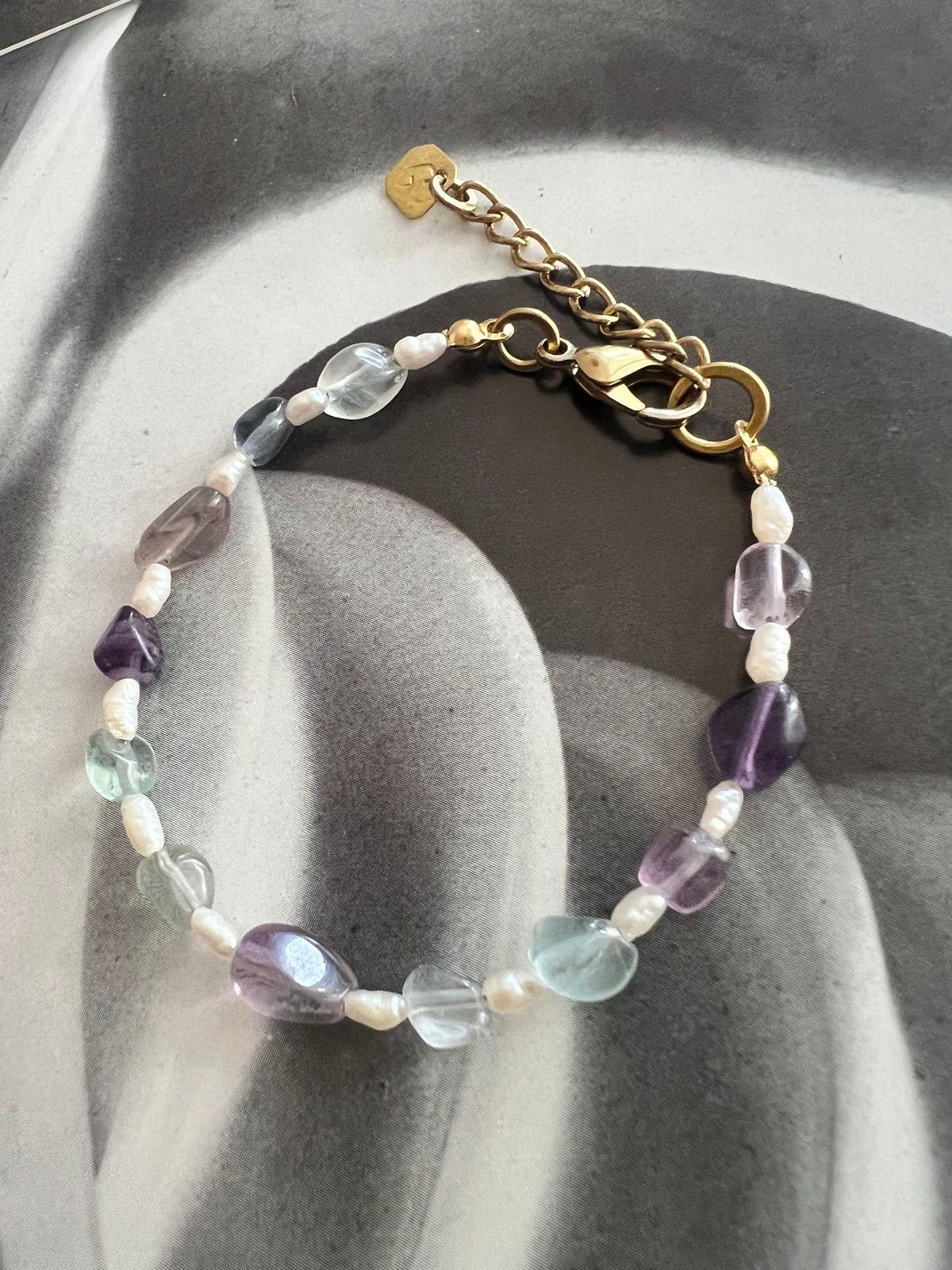 Unakite and Amazonite bracelet