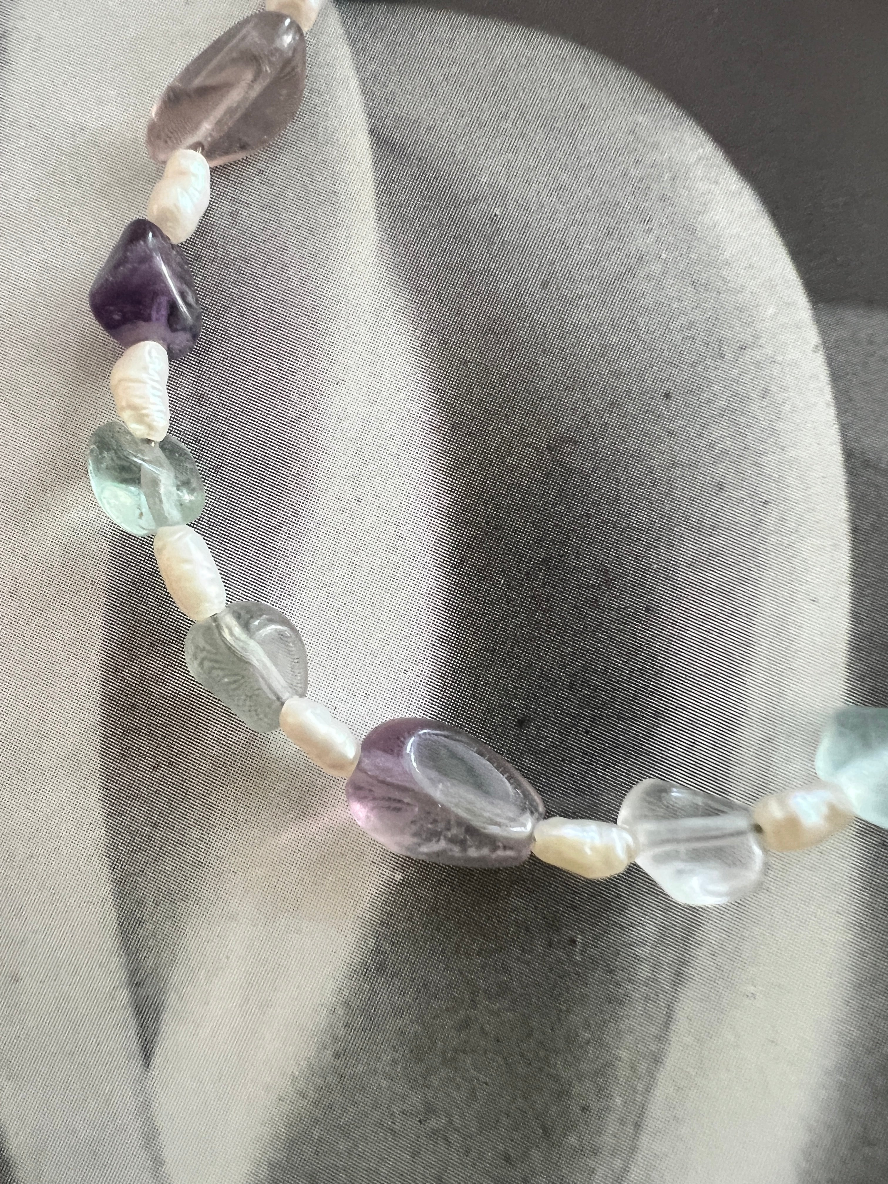 Unakite and Amazonite bracelet