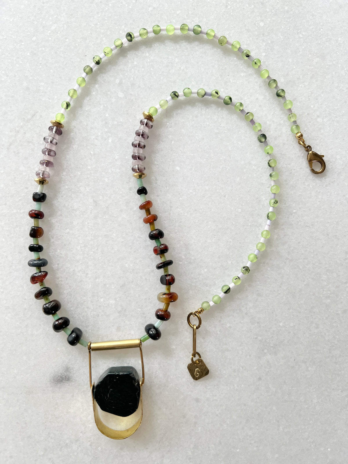 Mixed Gemstone Beaded Boho Necklace