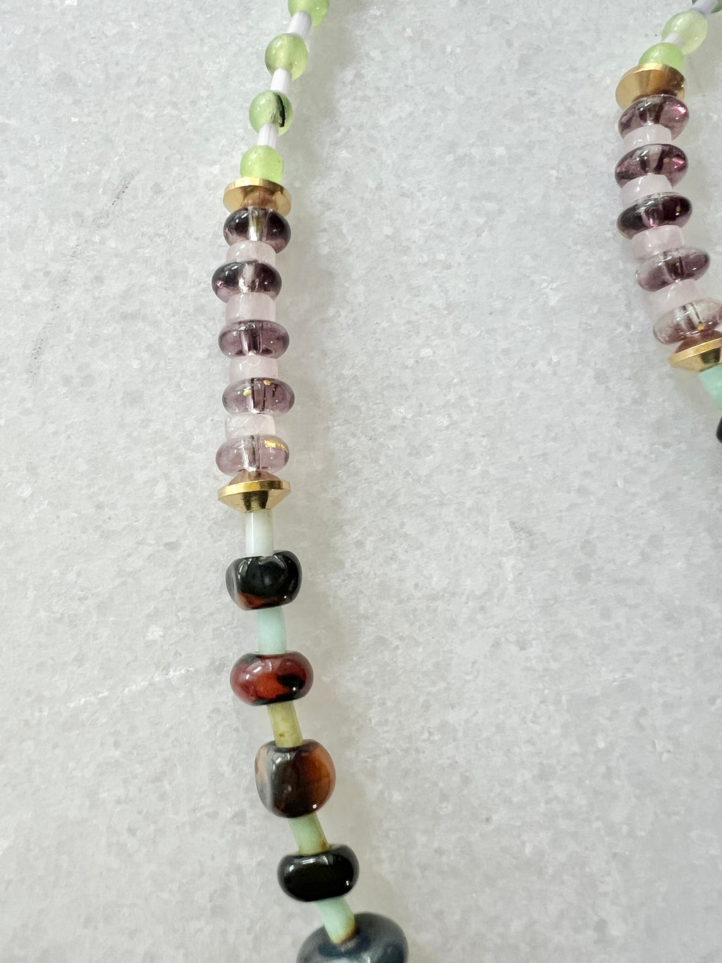 Mixed Gemstone Beaded Boho Necklace