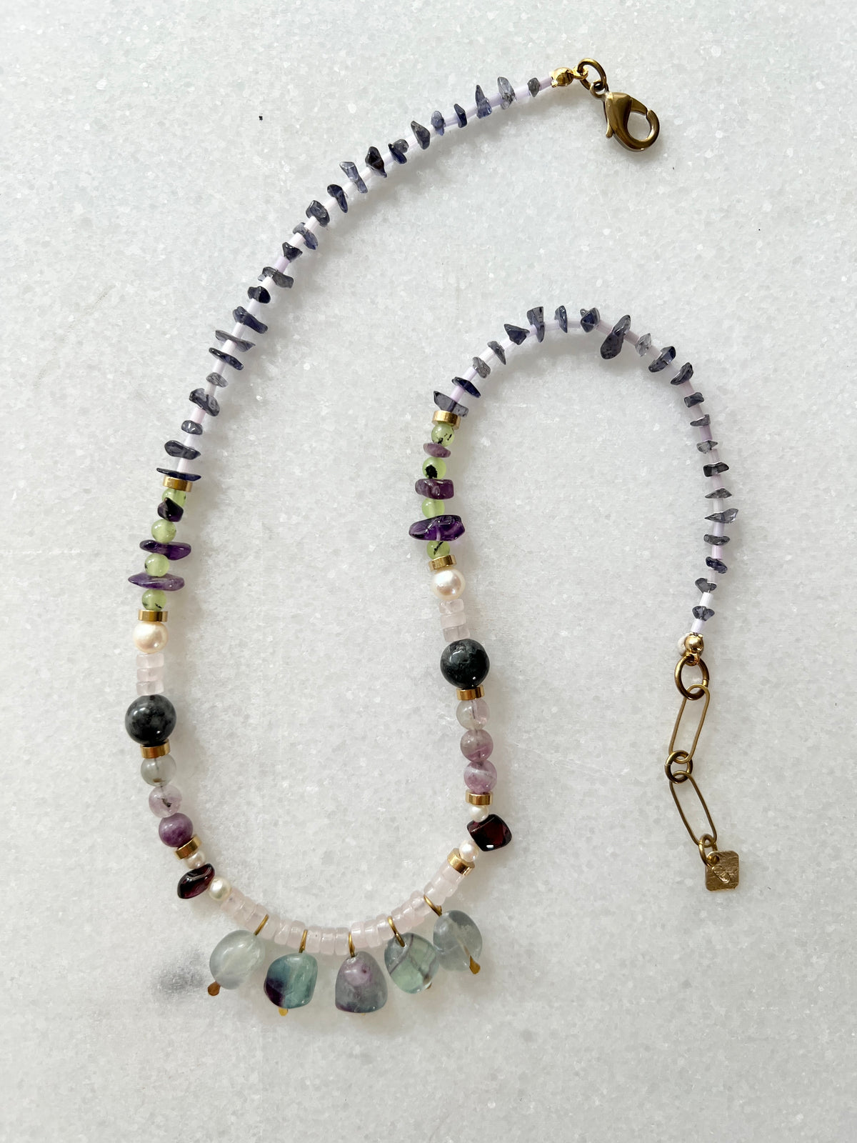Turquoise Statement Bib Necklace with Shell Pearls
