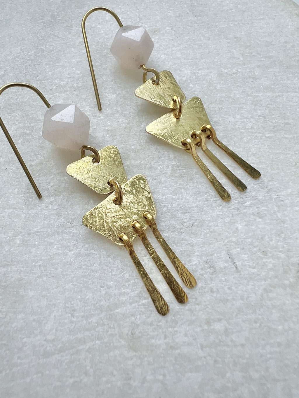 Agate Drop Statement Earrings
