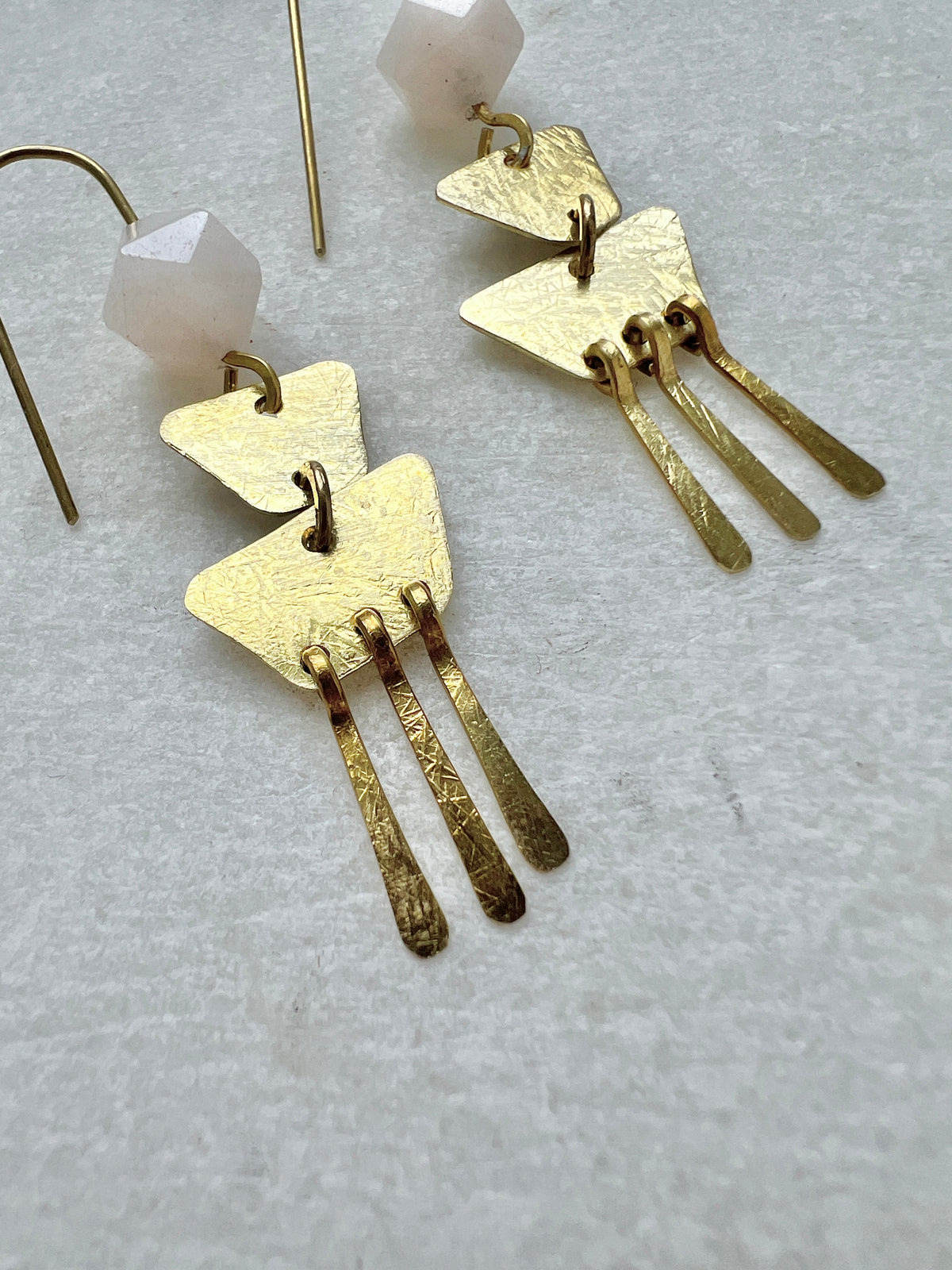 Agate Drop Statement Earrings