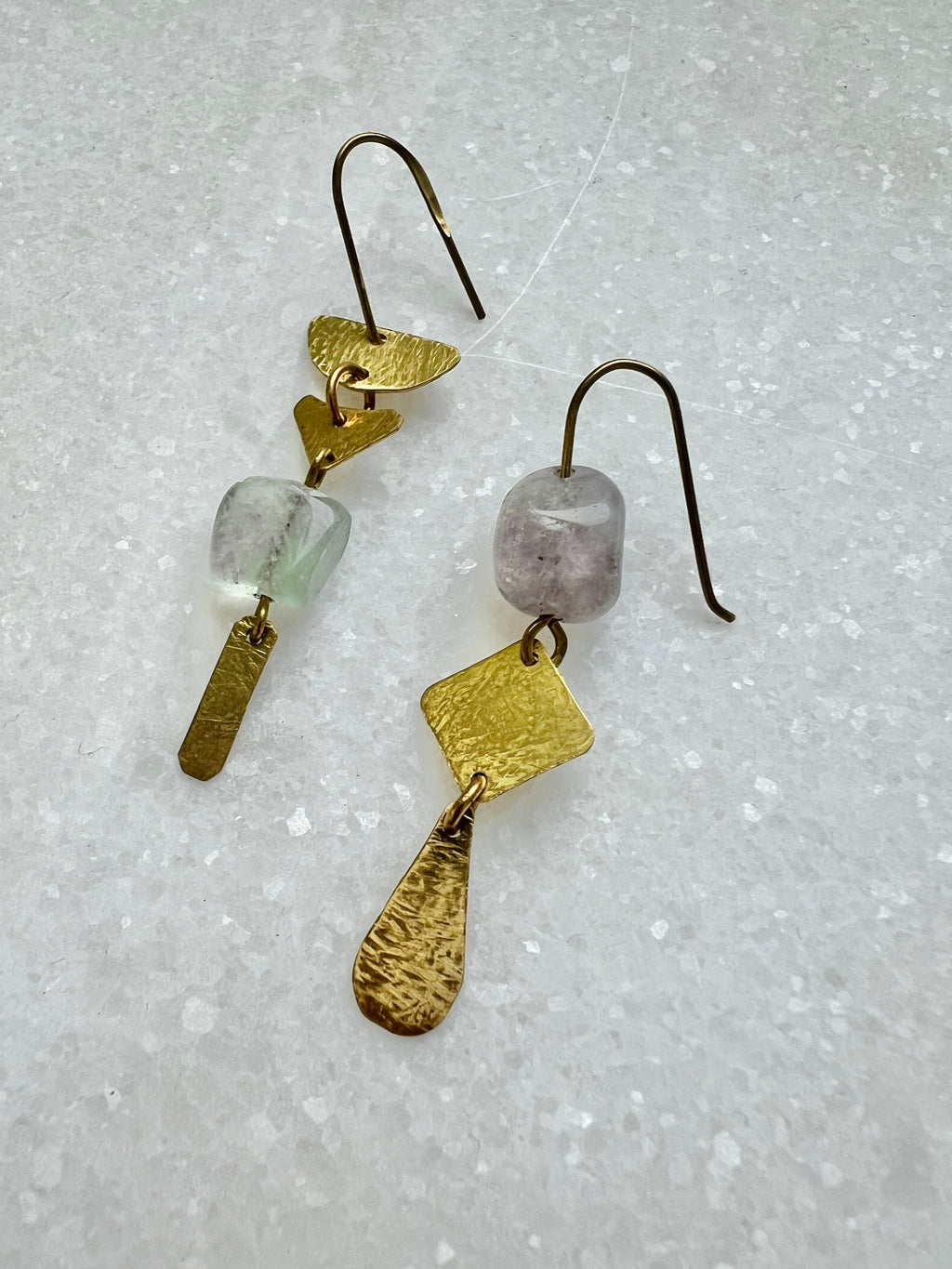 Agate Drop Statement Earrings