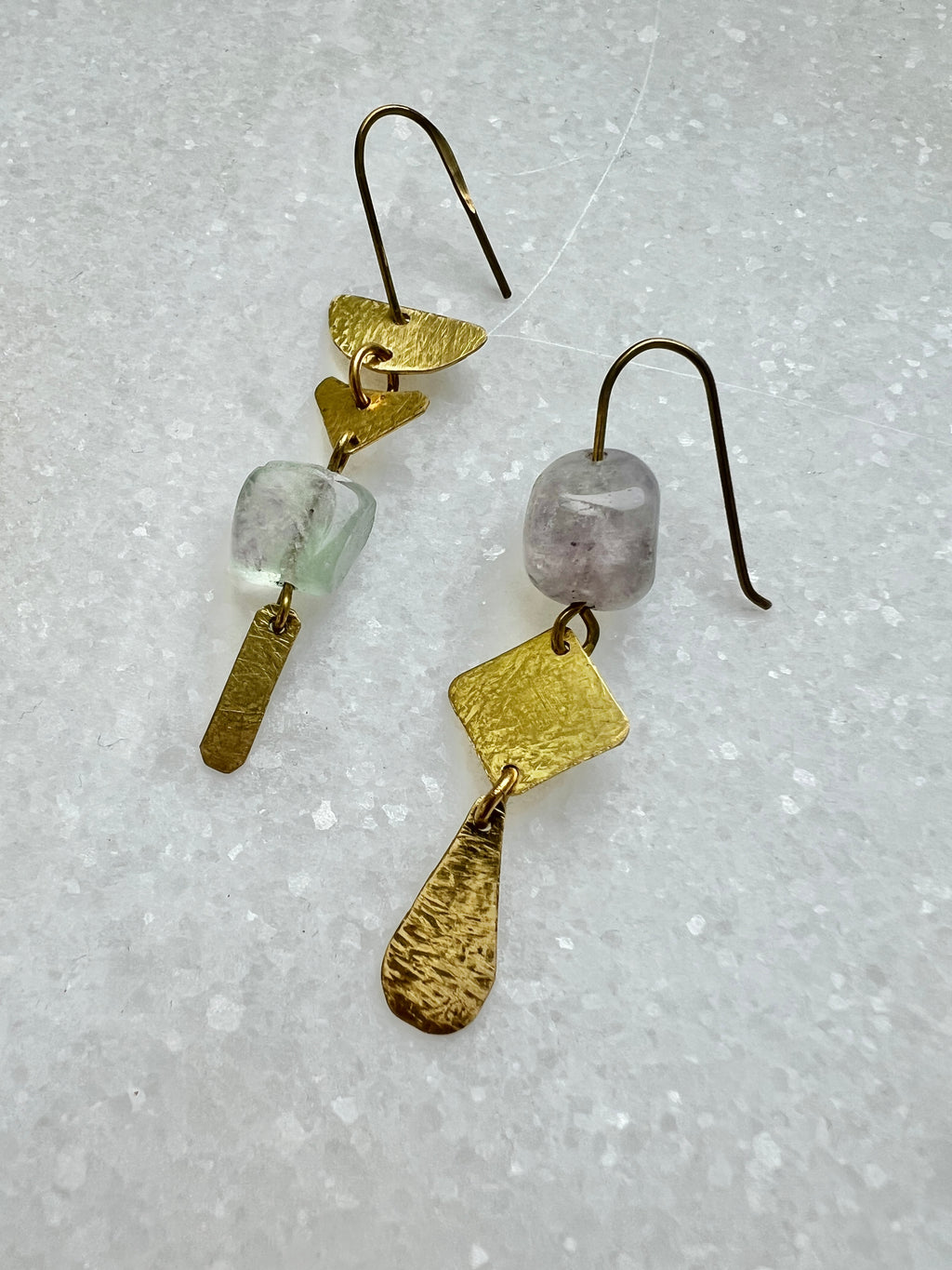 Agate Drop Statement Earrings