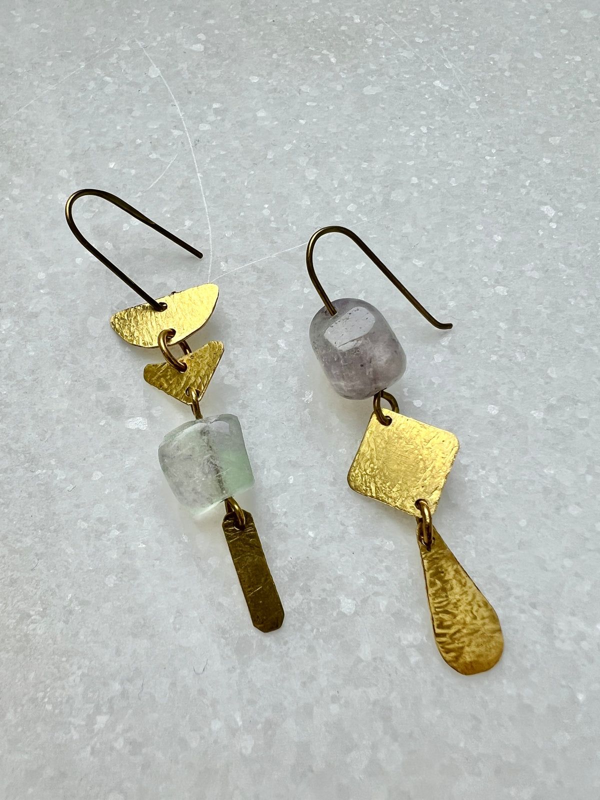 Agate Drop Statement Earrings