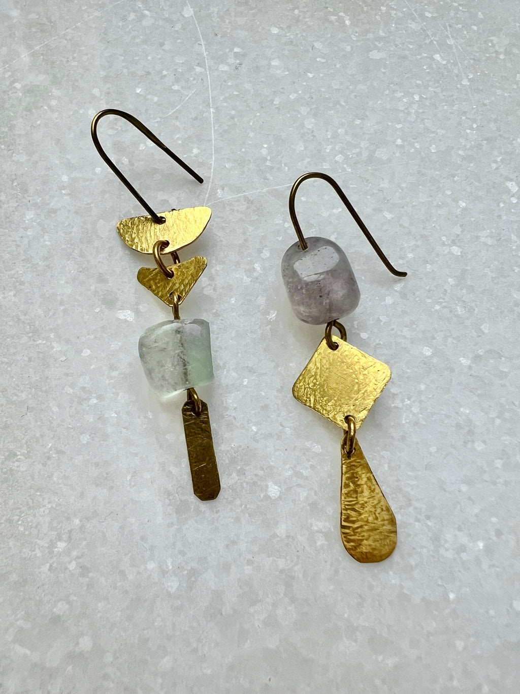 Agate Drop Statement Earrings