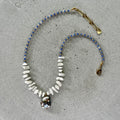 Keshi Perlen Kette mit Mondstein und Achat - Halskette - Gudbling